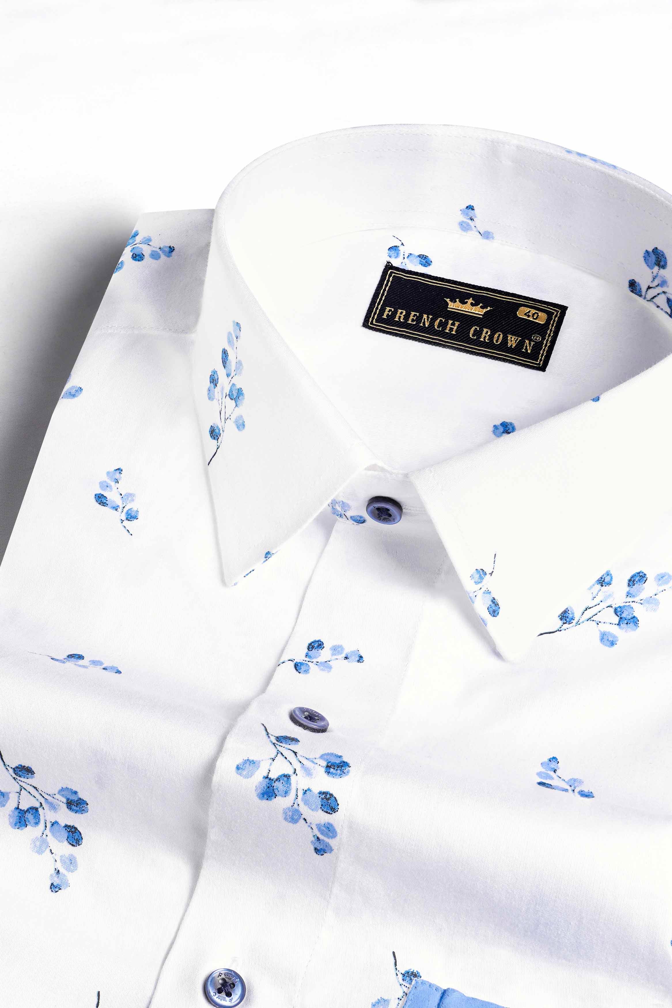 Bright White and Casper Blue Ditsy Printed Hand Painted Super Soft Premium Cotton Designer Shirt 6403-BLE-ART-38, 6403-BLE-ART-H-38, 6403-BLE-ART-39, 6403-BLE-ART-H-39, 6403-BLE-ART-40, 6403-BLE-ART-H-40, 6403-BLE-ART-42, 6403-BLE-ART-H-42, 6403-BLE-ART-44, 6403-BLE-ART-H-44, 6403-BLE-ART-46, 6403-BLE-ART-H-46, 6403-BLE-ART-48, 6403-BLE-ART-H-48, 6403-BLE-ART-50, 6403-BLE-ART-H-50, 6403-BLE-ART-52, 6403-BLE-ART-H-52