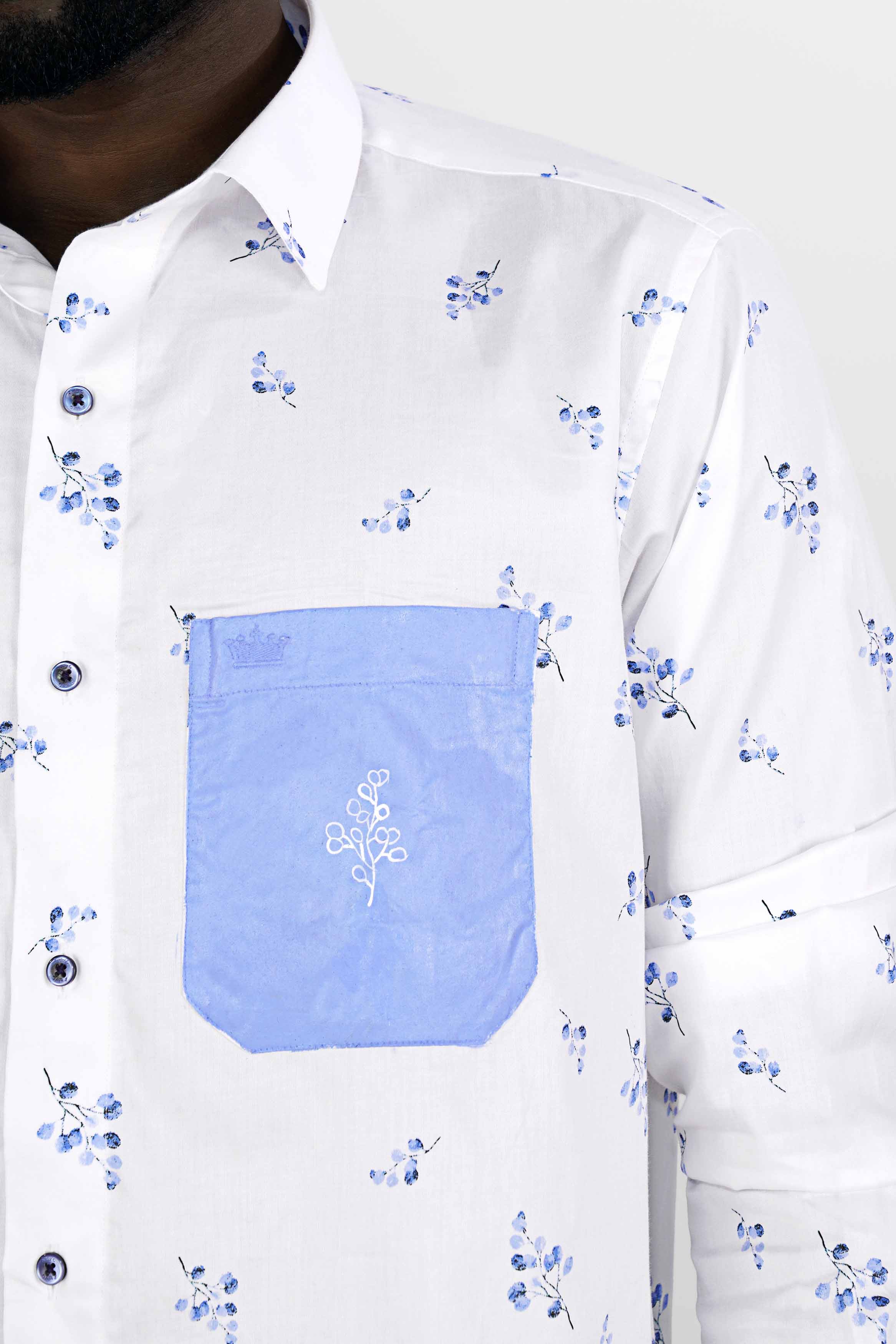 Bright White and Casper Blue Ditsy Printed Hand Painted Super Soft Premium Cotton Designer Shirt 6403-BLE-ART-38, 6403-BLE-ART-H-38, 6403-BLE-ART-39, 6403-BLE-ART-H-39, 6403-BLE-ART-40, 6403-BLE-ART-H-40, 6403-BLE-ART-42, 6403-BLE-ART-H-42, 6403-BLE-ART-44, 6403-BLE-ART-H-44, 6403-BLE-ART-46, 6403-BLE-ART-H-46, 6403-BLE-ART-48, 6403-BLE-ART-H-48, 6403-BLE-ART-50, 6403-BLE-ART-H-50, 6403-BLE-ART-52, 6403-BLE-ART-H-52