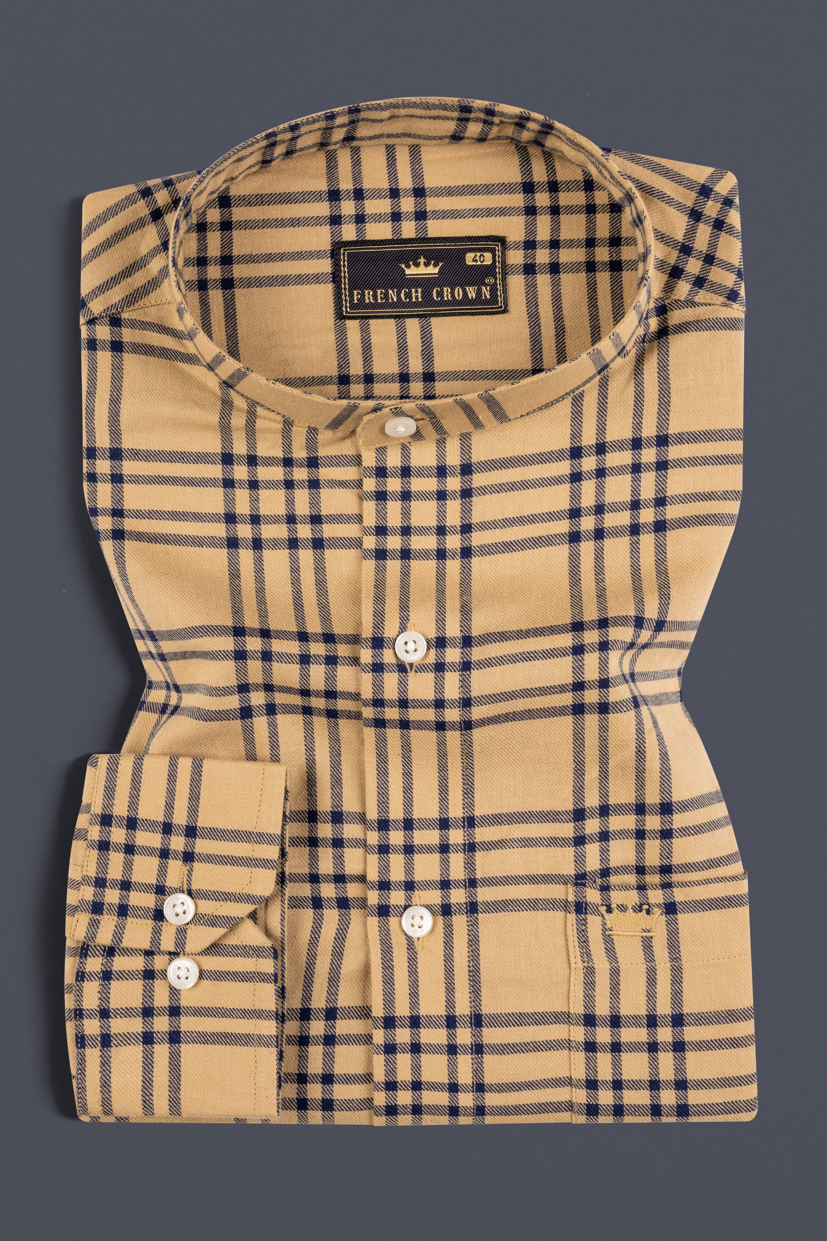 Bullet Shell Twill Plaid Premium Cotton Shirt