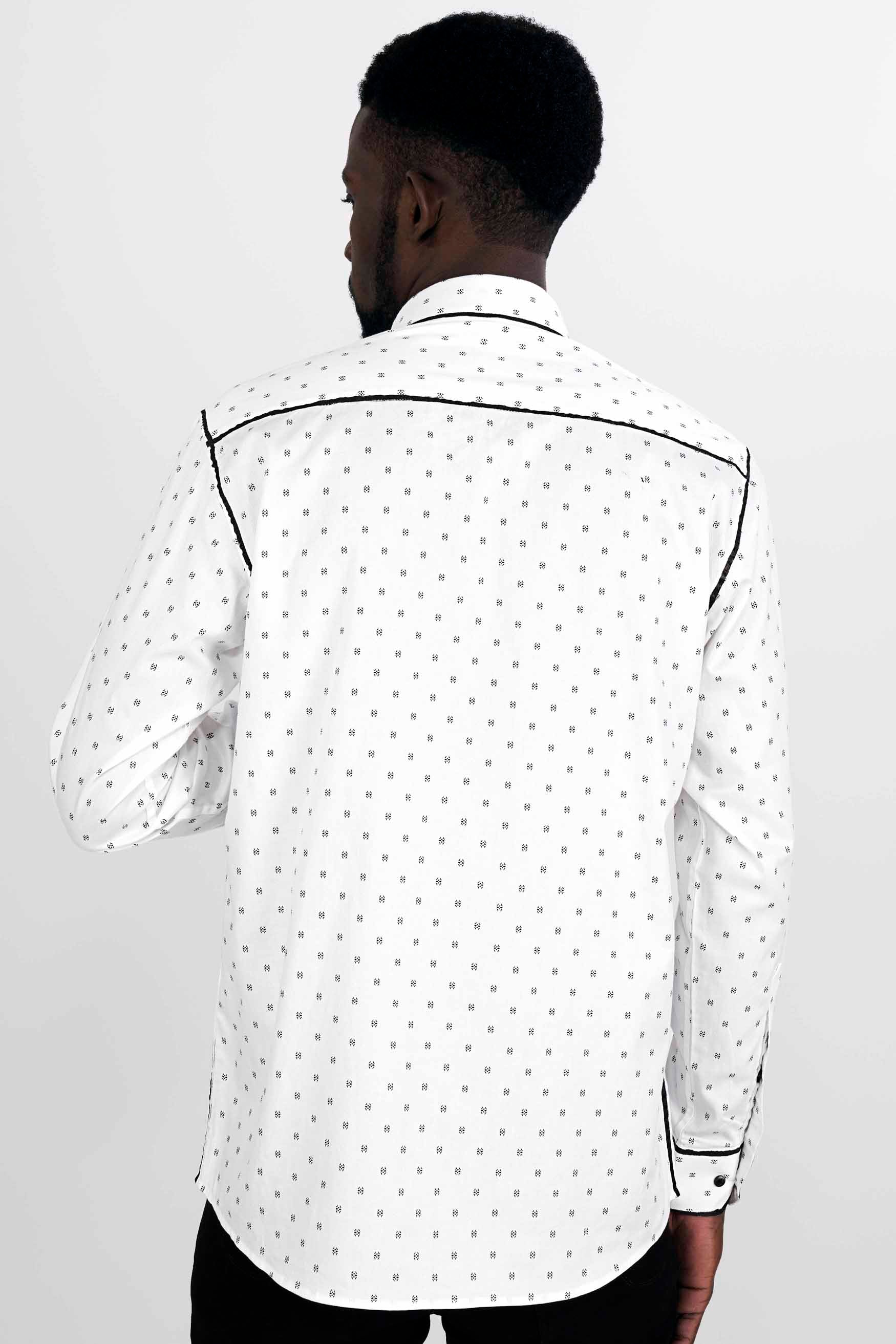 Bright White with Black Hand Painted Dobby Textured Premium Giza Cotton Designer Shirt 6461-BLK-ART-38, 6461-BLK-ART-H-38, 6461-BLK-ART-39, 6461-BLK-ART-H-39, 6461-BLK-ART-40, 6461-BLK-ART-H-40, 6461-BLK-ART-42, 6461-BLK-ART-H-42, 6461-BLK-ART-44, 6461-BLK-ART-H-44, 6461-BLK-ART-46, 6461-BLK-ART-H-46, 6461-BLK-ART-48, 6461-BLK-ART-H-48, 6461-BLK-ART-50, 6461-BLK-ART-H-50, 6461-BLK-ART-52, 6461-BLK-ART-H-52