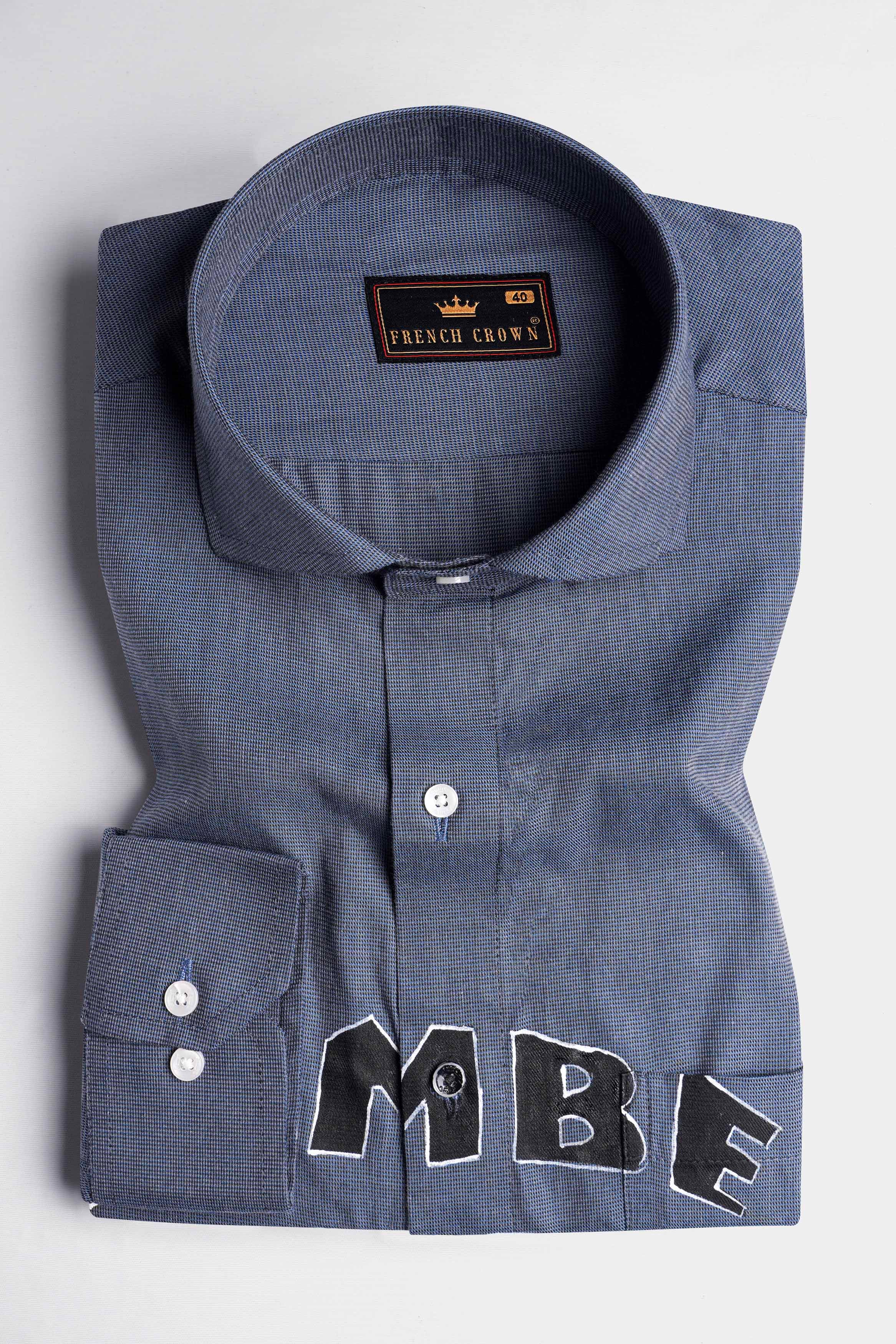 Fiord Blue and Black Funky Hand Painted Dobby Textured Premium Giza Cotton Designer Shirt 6474-CA-ART-38, 6474-CA-ART-H-38, 6474-CA-ART-39, 6474-CA-ART-H-39, 6474-CA-ART-40, 6474-CA-ART-H-40, 6474-CA-ART-42, 6474-CA-ART-H-42, 6474-CA-ART-44, 6474-CA-ART-H-44, 6474-CA-ART-46, 6474-CA-ART-H-46, 6474-CA-ART-48, 6474-CA-ART-H-48, 6474-CA-ART-50, 6474-CA-ART-H-50, 6474-CA-ART-52, 6474-CA-ART-H-52