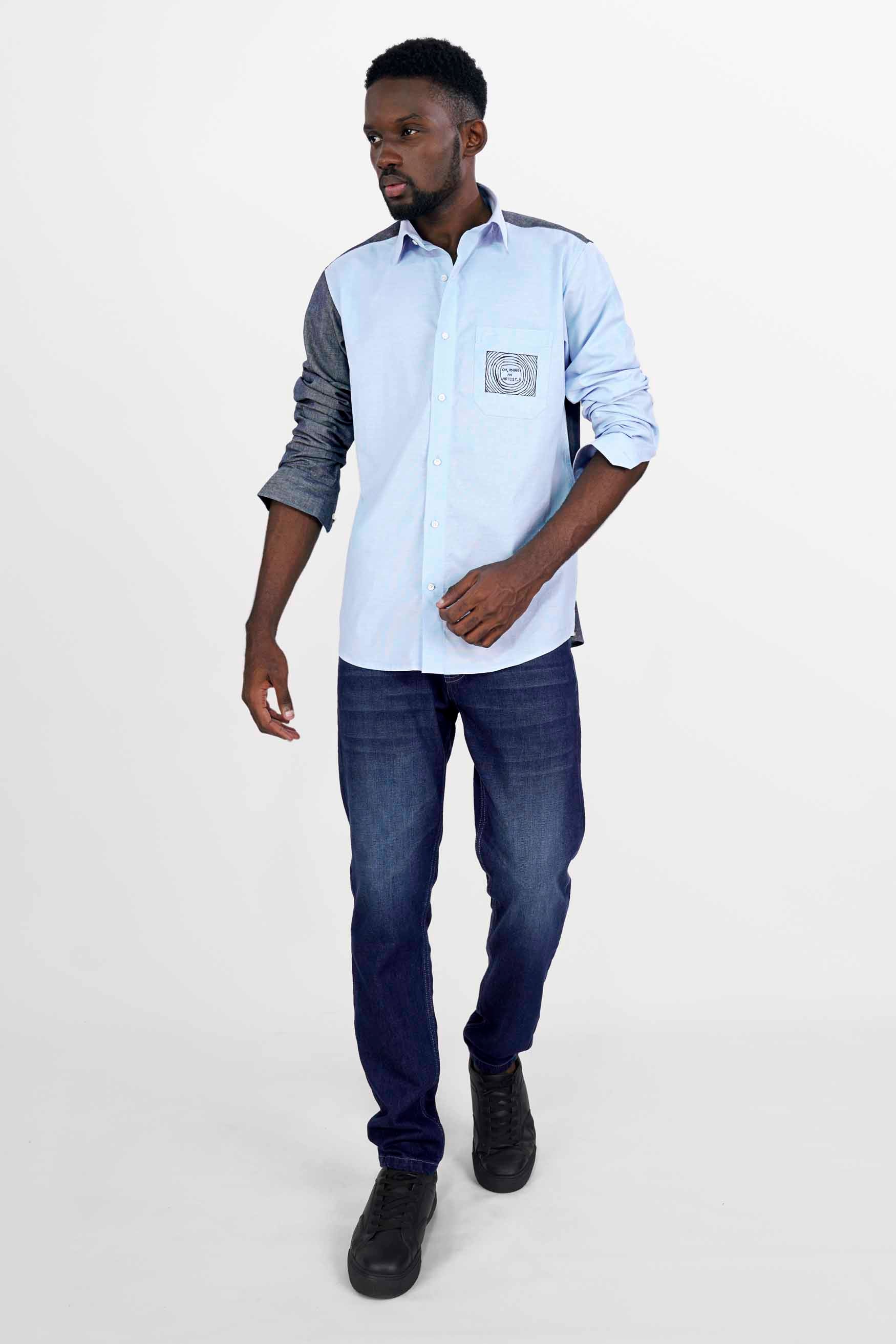 Mercury Blue Hand Painted Royal Oxford Designer Shirt 6479-P290-ART-38, 6479-P290-ART-H-38, 6479-P290-ART-39, 6479-P290-ART-H-39, 6479-P290-ART-40, 6479-P290-ART-H-40, 6479-P290-ART-42, 6479-P290-ART-H-42, 6479-P290-ART-44, 6479-P290-ART-H-44, 6479-P290-ART-46, 6479-P290-ART-H-46, 6479-P290-ART-48, 6479-P290-ART-H-48, 6479-P290-ART-50, 6479-P290-ART-H-50, 6479-P290-ART-52, 6479-P290-ART-H-52