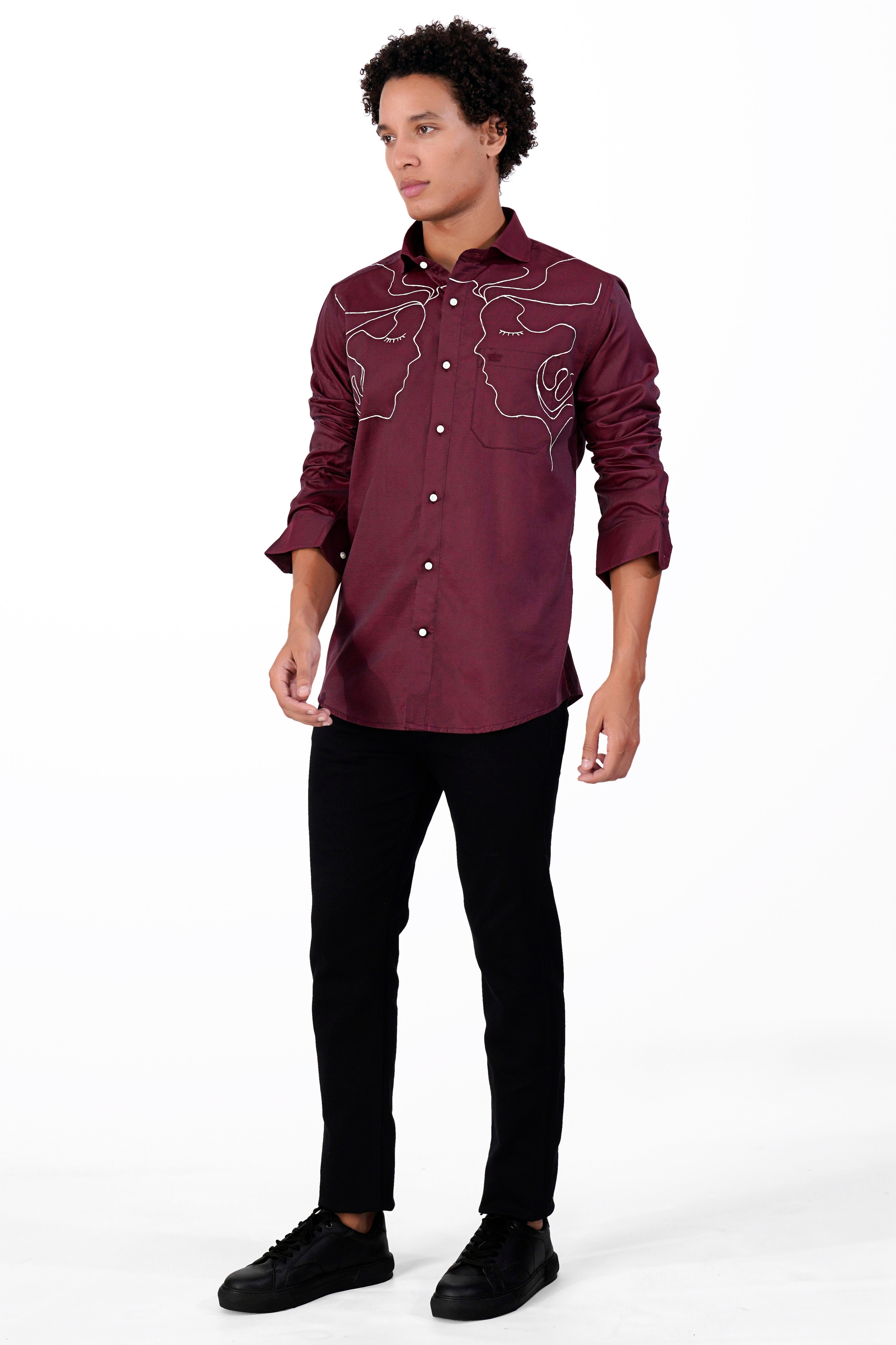 Wine Berry Face Like Hand Painted Chambray Designer Shirt 6481-CA-ART-38, 6481-CA-ART-H-38, 6481-CA-ART-39, 6481-CA-ART-H-39, 6481-CA-ART-40, 6481-CA-ART-H-40, 6481-CA-ART-42, 6481-CA-ART-H-42, 6481-CA-ART-44, 6481-CA-ART-H-44, 6481-CA-ART-46, 6481-CA-ART-H-46, 6481-CA-ART-48, 6481-CA-ART-H-48, 6481-CA-ART-50, 6481-CA-ART-H-50, 6481-CA-ART-52, 6481-CA-ART-H-52