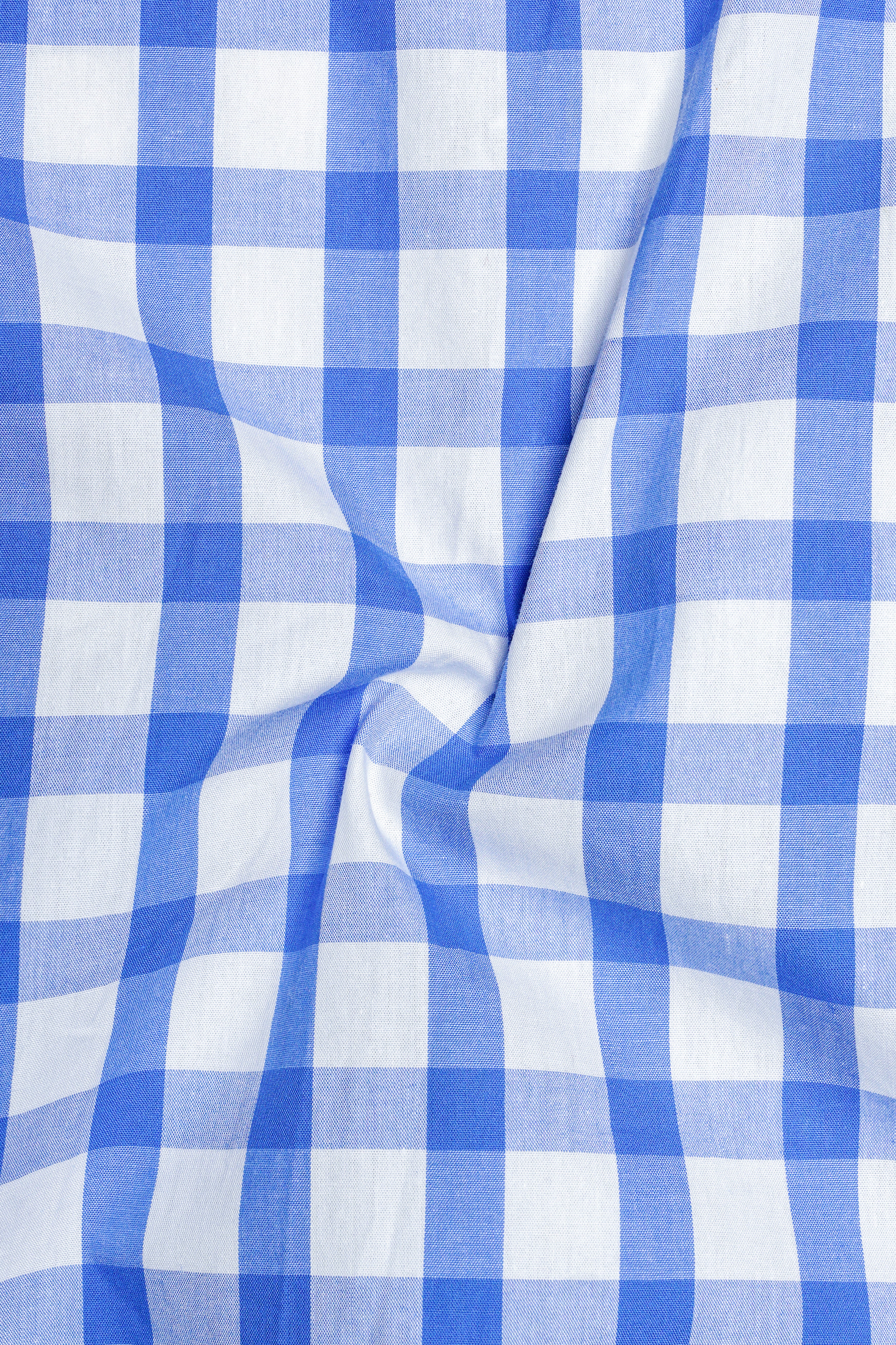 Carolina Blue Plaid Premium Cotton Kurta Shirt