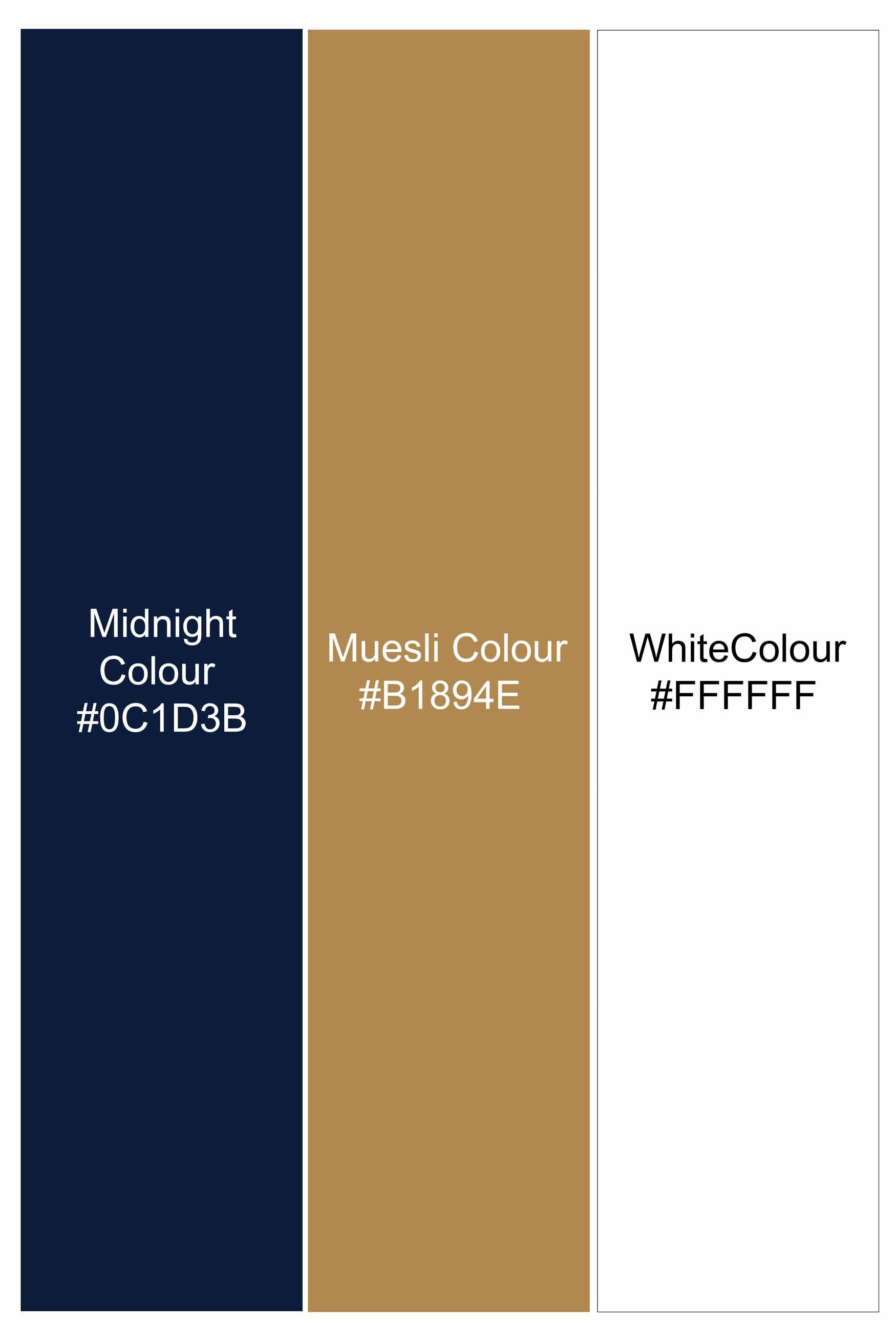 Bright White Leaves Embroidered with Muesli Brown and Midnight Blue Twill Premium Cotton Designer Shirt 6650-D5-E338-38, 6650-D5-E338-H-38, 6650-D5-E338-39, 6650-D5-E338-H-39, 6650-D5-E338-40, 6650-D5-E338-H-40, 6650-D5-E338-42, 6650-D5-E338-H-42, 6650-D5-E338-44, 6650-D5-E338-H-44, 6650-D5-E338-46, 6650-D5-E338-H-46, 6650-D5-E338-48, 6650-D5-E338-H-48, 6650-D5-E338-50, 6650-D5-E338-H-50, 6650-D5-E338-52, 6650-D5-E338-H-52