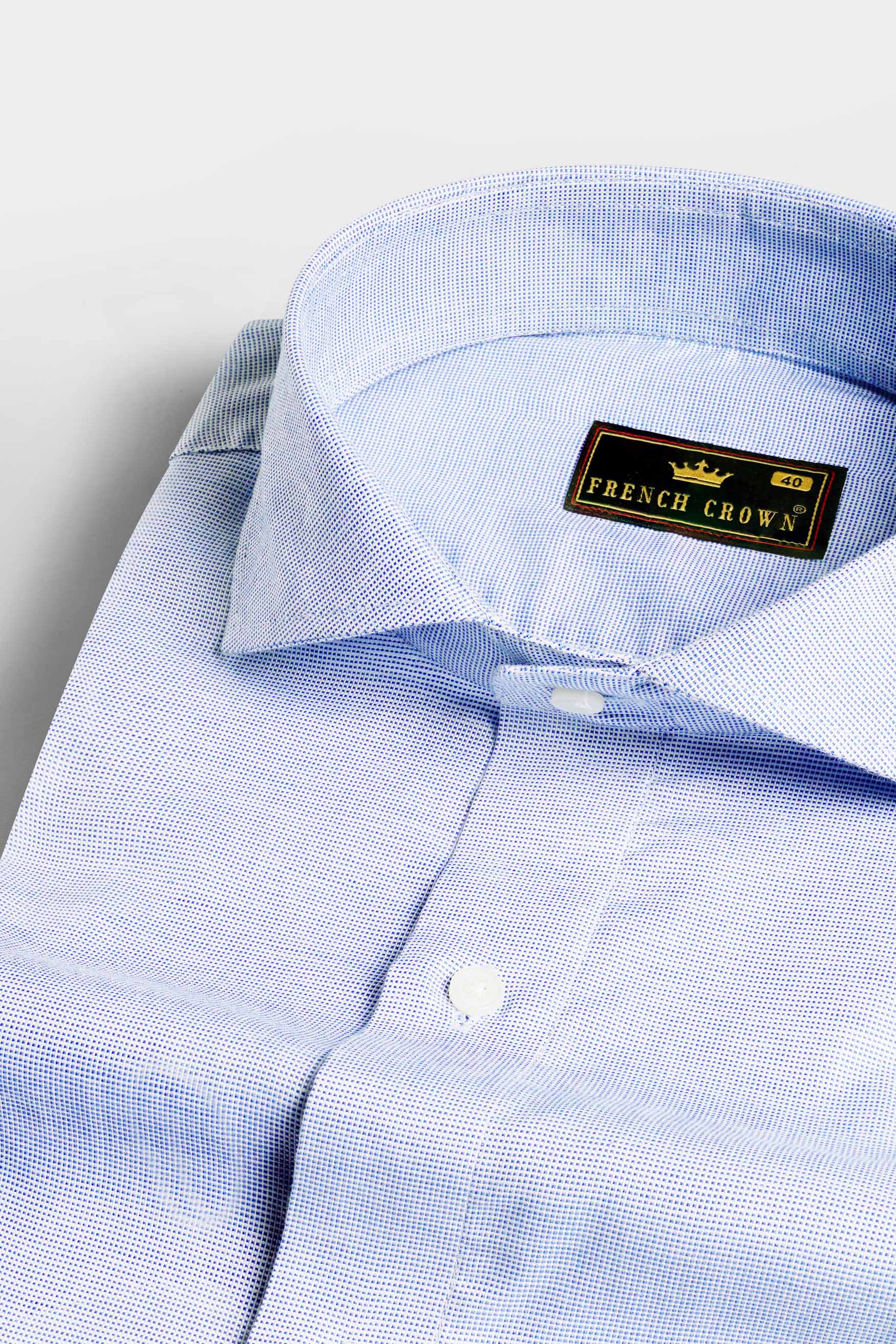 Carolina Blue and White Hand Painted Dobby Textured Premium Giza Cotton Designer Shirt 6712-CA-ART-38, 6712-CA-ART-H-38, 6712-CA-ART-39, 6712-CA-ART-H-39, 6712-CA-ART-40, 6712-CA-ART-H-40, 6712-CA-ART-42, 6712-CA-ART-H-42, 6712-CA-ART-44, 6712-CA-ART-H-44, 6712-CA-ART-46, 6712-CA-ART-H-46, 6712-CA-ART-48, 6712-CA-ART-H-48, 6712-CA-ART-50, 6712-CA-ART-H-50, 6712-CA-ART-52, 6712-CA-ART-H-52