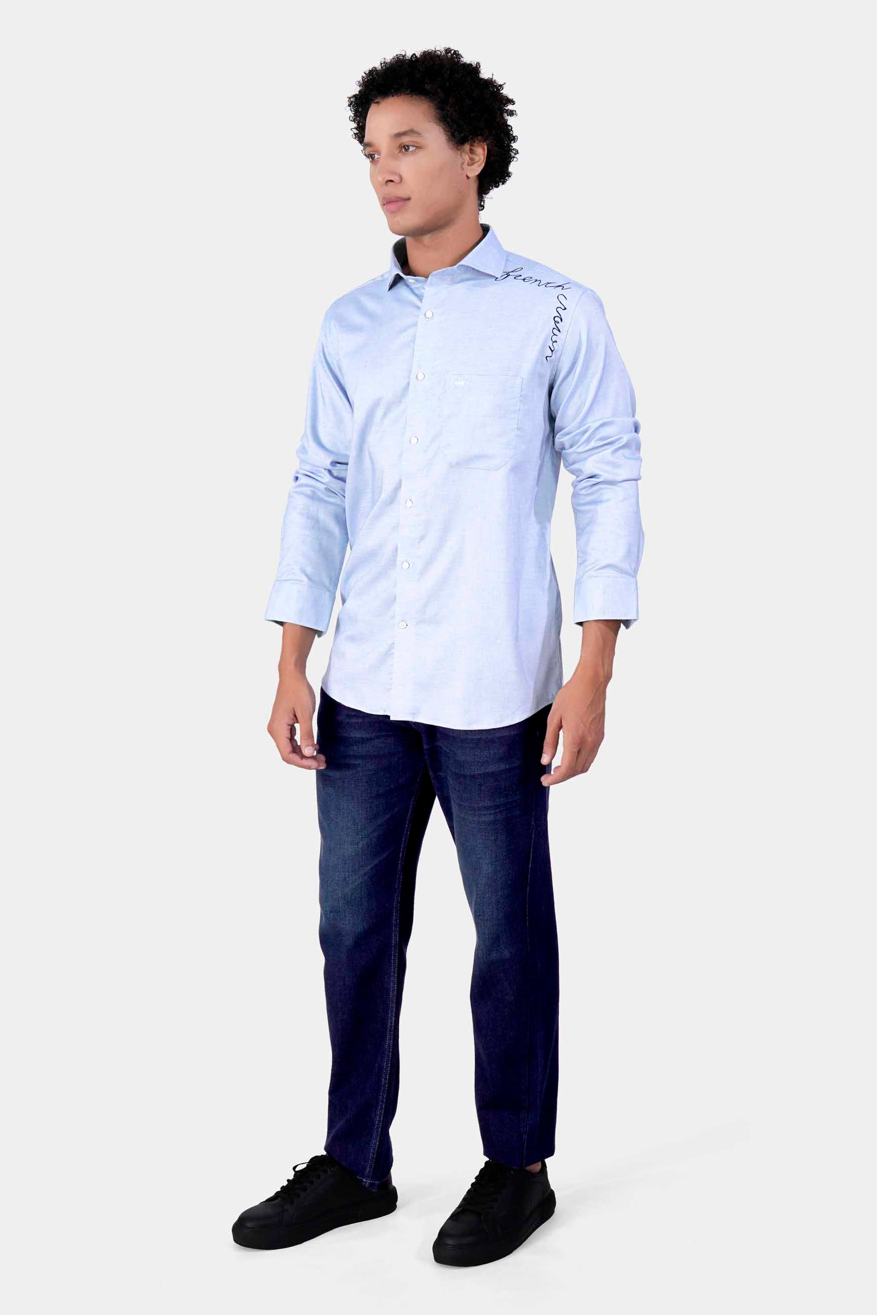 Carolina Blue and White Hand Painted Dobby Textured Premium Giza Cotton Designer Shirt 6712-CA-ART-38, 6712-CA-ART-H-38, 6712-CA-ART-39, 6712-CA-ART-H-39, 6712-CA-ART-40, 6712-CA-ART-H-40, 6712-CA-ART-42, 6712-CA-ART-H-42, 6712-CA-ART-44, 6712-CA-ART-H-44, 6712-CA-ART-46, 6712-CA-ART-H-46, 6712-CA-ART-48, 6712-CA-ART-H-48, 6712-CA-ART-50, 6712-CA-ART-H-50, 6712-CA-ART-52, 6712-CA-ART-H-52