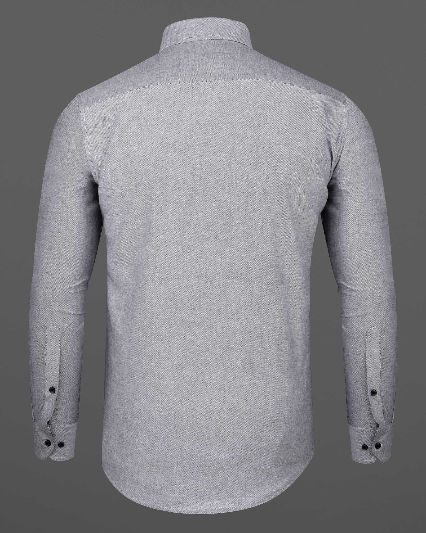 Pumice Gray with Pink Pocket Royal Oxford Shirt