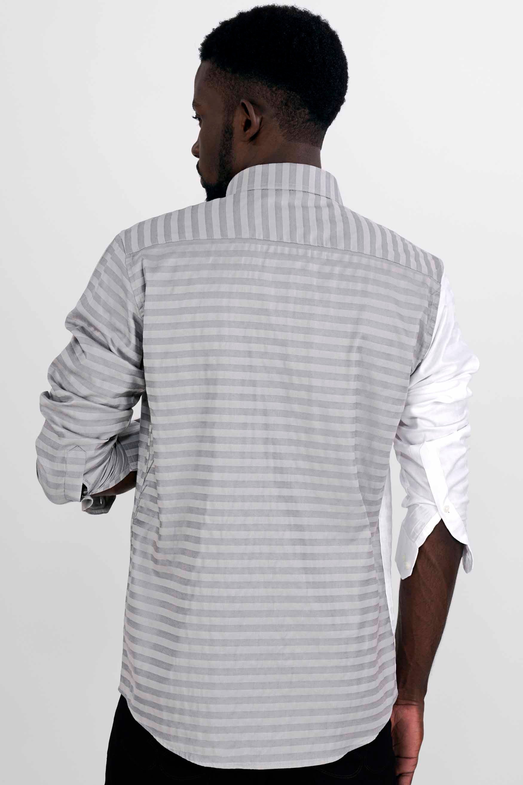 Bright White with Gainsboro Gray Striped Hand Painted Twill Premium Cotton Designer Shirt 6744-P140-ART-38, 6744-P140-ART-H-38, 6744-P140-ART-39, 6744-P140-ART-H-39, 6744-P140-ART-40, 6744-P140-ART-H-40, 6744-P140-ART-42, 6744-P140-ART-H-42, 6744-P140-ART-44, 6744-P140-ART-H-44, 6744-P140-ART-46, 6744-P140-ART-H-46, 6744-P140-ART-48, 6744-P140-ART-H-48, 6744-P140-ART-50, 6744-P140-ART-H-50, 6744-P140-ART-52, 6744-P140-ART-H-52