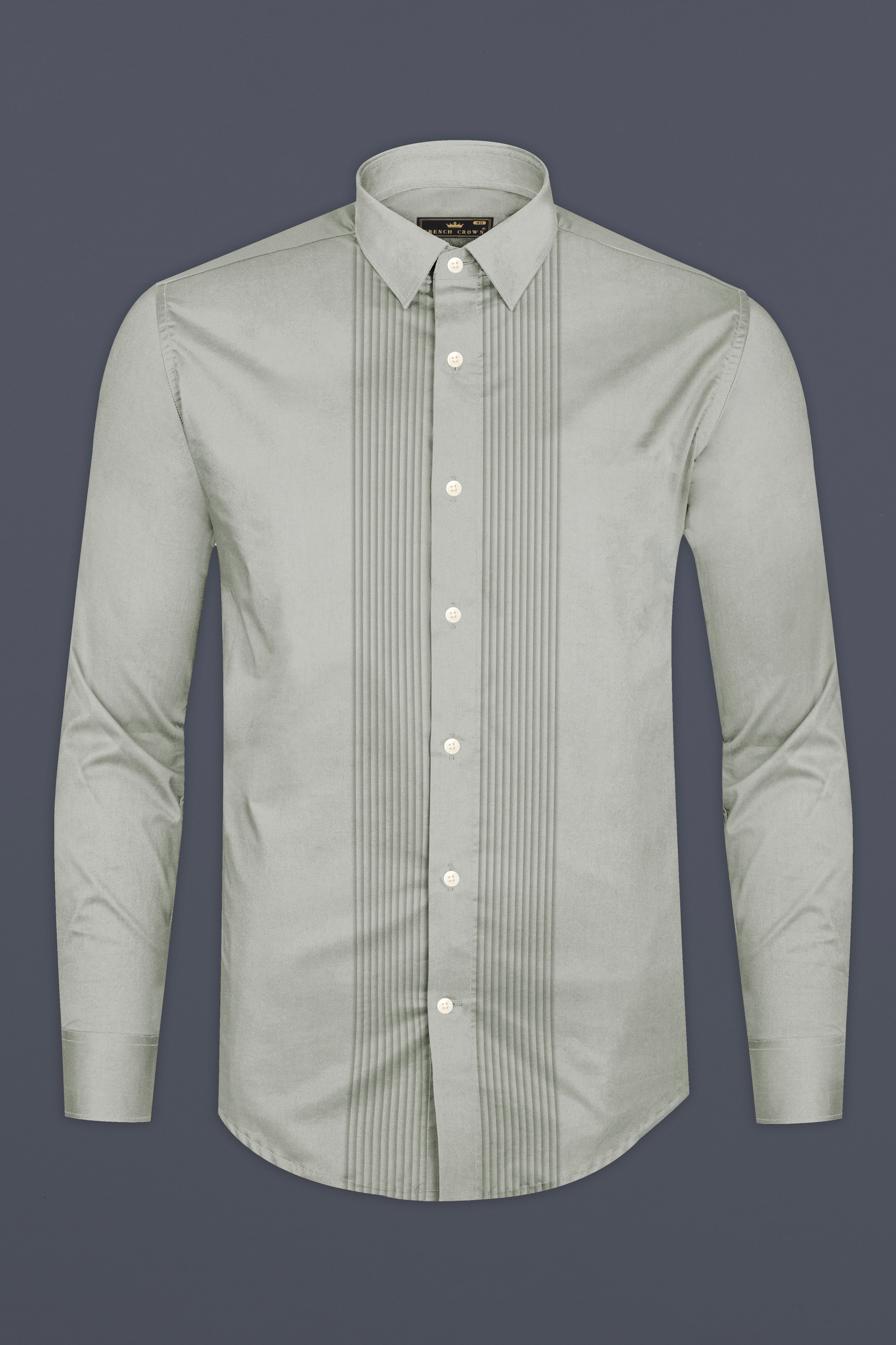 Surf Crest Green Super Soft Premium Cotton Tuxedo Shirt