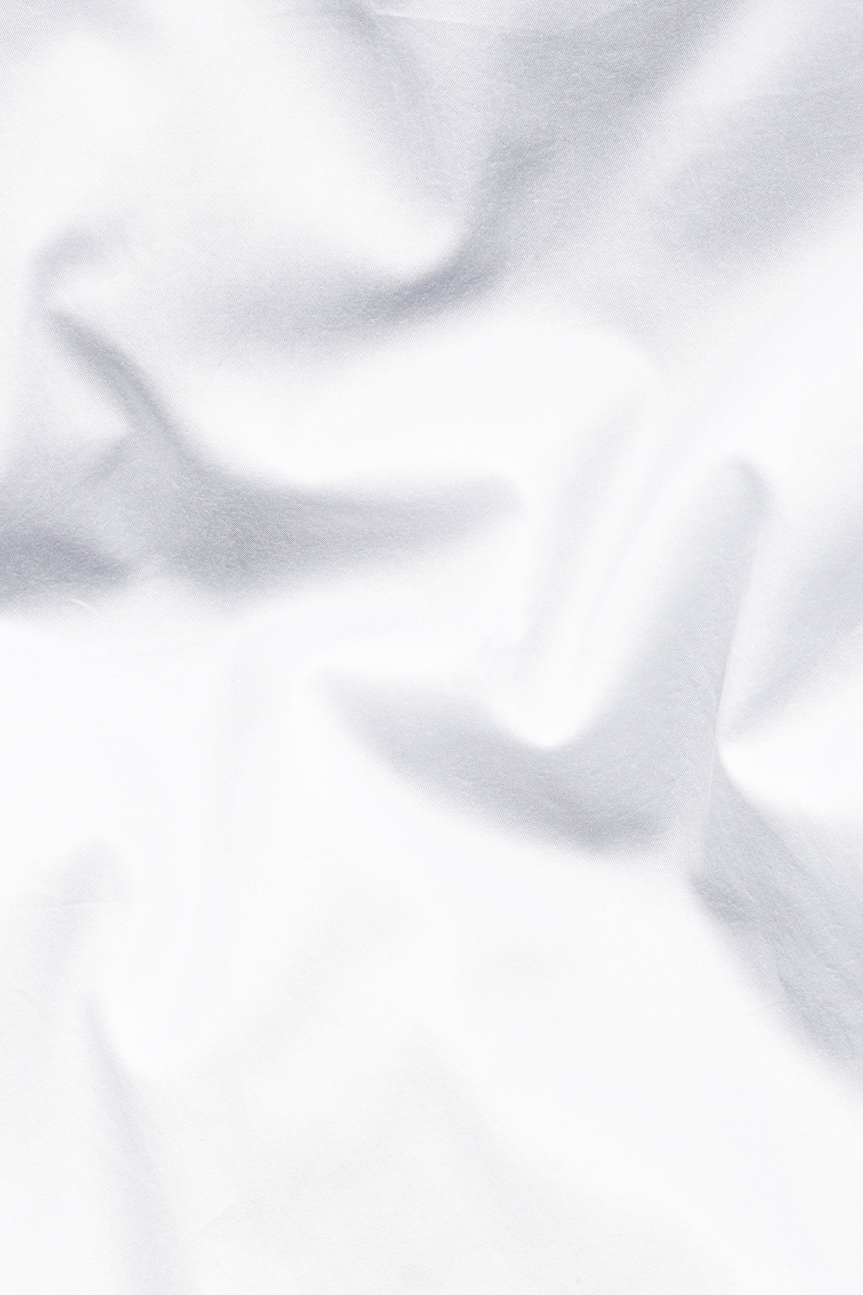 Bright White Subtle Sheen with leather elbow patch Super Soft Premium Cotton Shirt