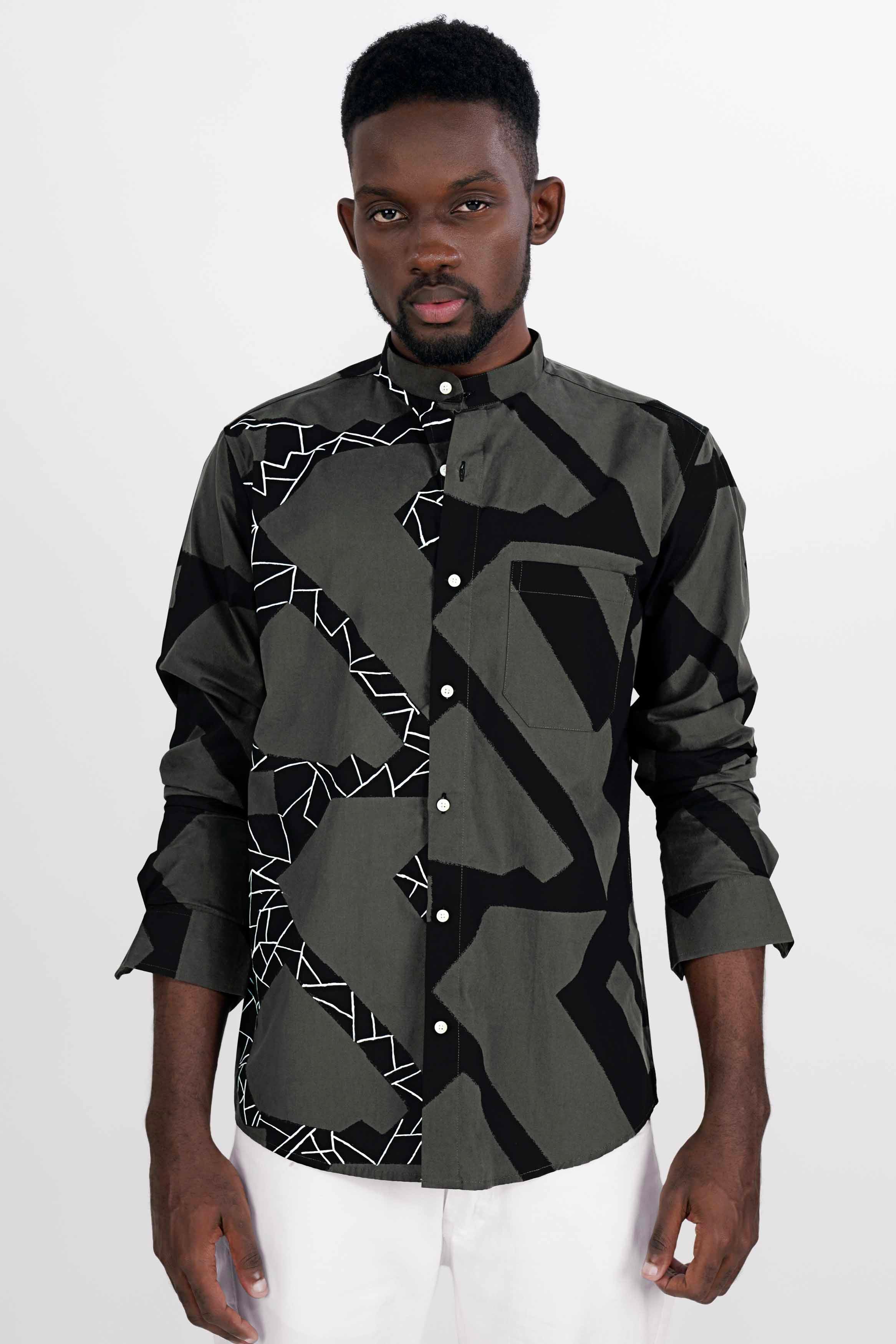 Iridium Gray and Black Hand Painted Premium Cotton Designer Shirt 6861-M-ART-38, 6861-M-ART-H-38, 6861-M-ART-39, 6861-M-ART-H-39, 6861-M-ART-40, 6861-M-ART-H-40, 6861-M-ART-42, 6861-M-ART-H-42, 6861-M-ART-44, 6861-M-ART-H-44, 6861-M-ART-46, 6861-M-ART-H-46, 6861-M-ART-48, 6861-M-ART-H-48, 6861-M-ART-50, 6861-M-ART-H-50, 6861-M-ART-52, 6861-M-ART-H-52