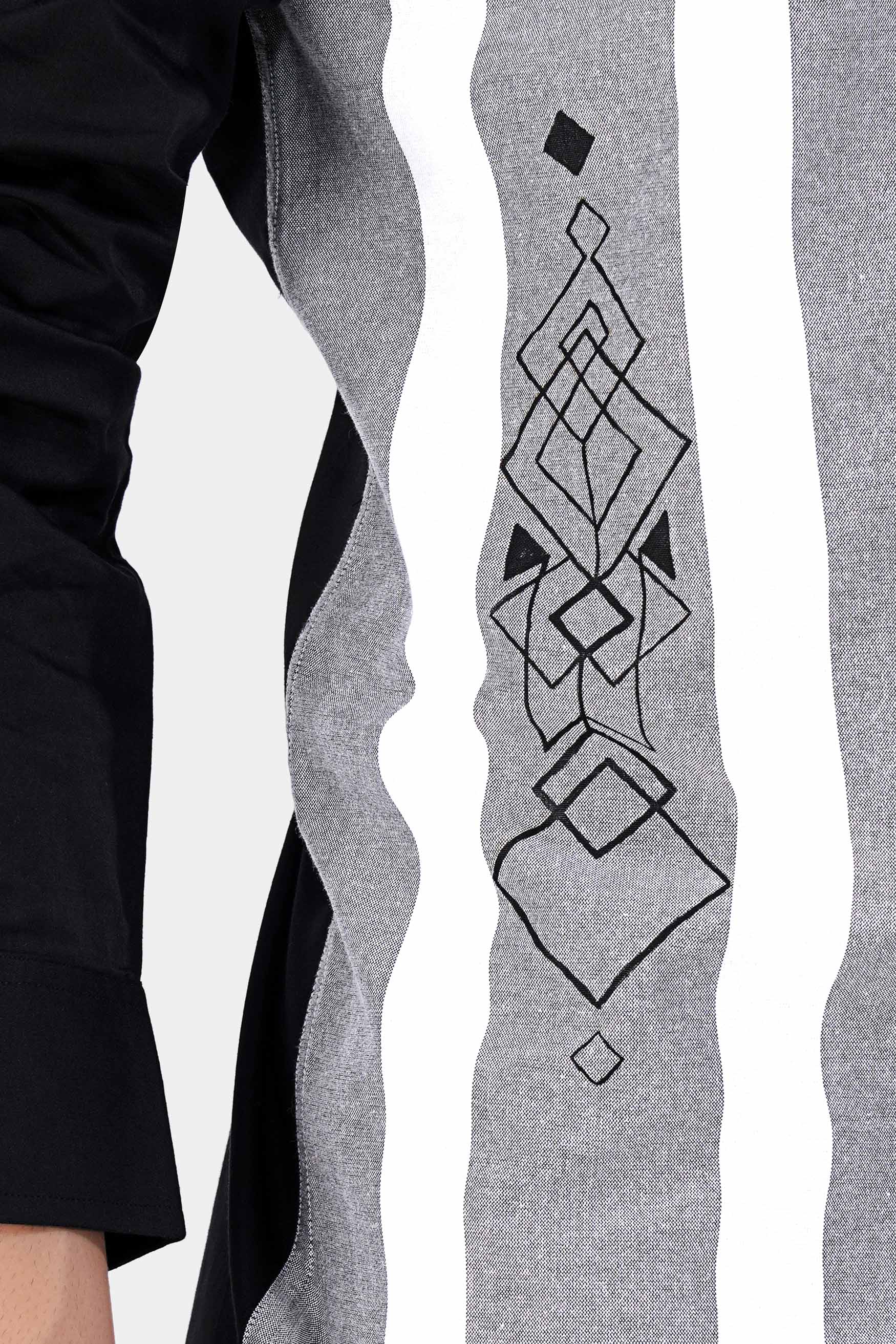 Jade Black with White and Nevada Gray Hand Painted Subtle Sheen Super Soft Premium Cotton Designer Shirt 6864-P125-ART-38, 6864-P125-ART-H-38, 6864-P125-ART-39, 6864-P125-ART-H-39, 6864-P125-ART-40, 6864-P125-ART-H-40, 6864-P125-ART-42, 6864-P125-ART-H-42, 6864-P125-ART-44, 6864-P125-ART-H-44, 6864-P125-ART-46, 6864-P125-ART-H-46, 6864-P125-ART-48, 6864-P125-ART-H-48, 6864-P125-ART-50, 6864-P125-ART-H-50, 6864-P125-ART-52, 6864-P125-ART-H-52