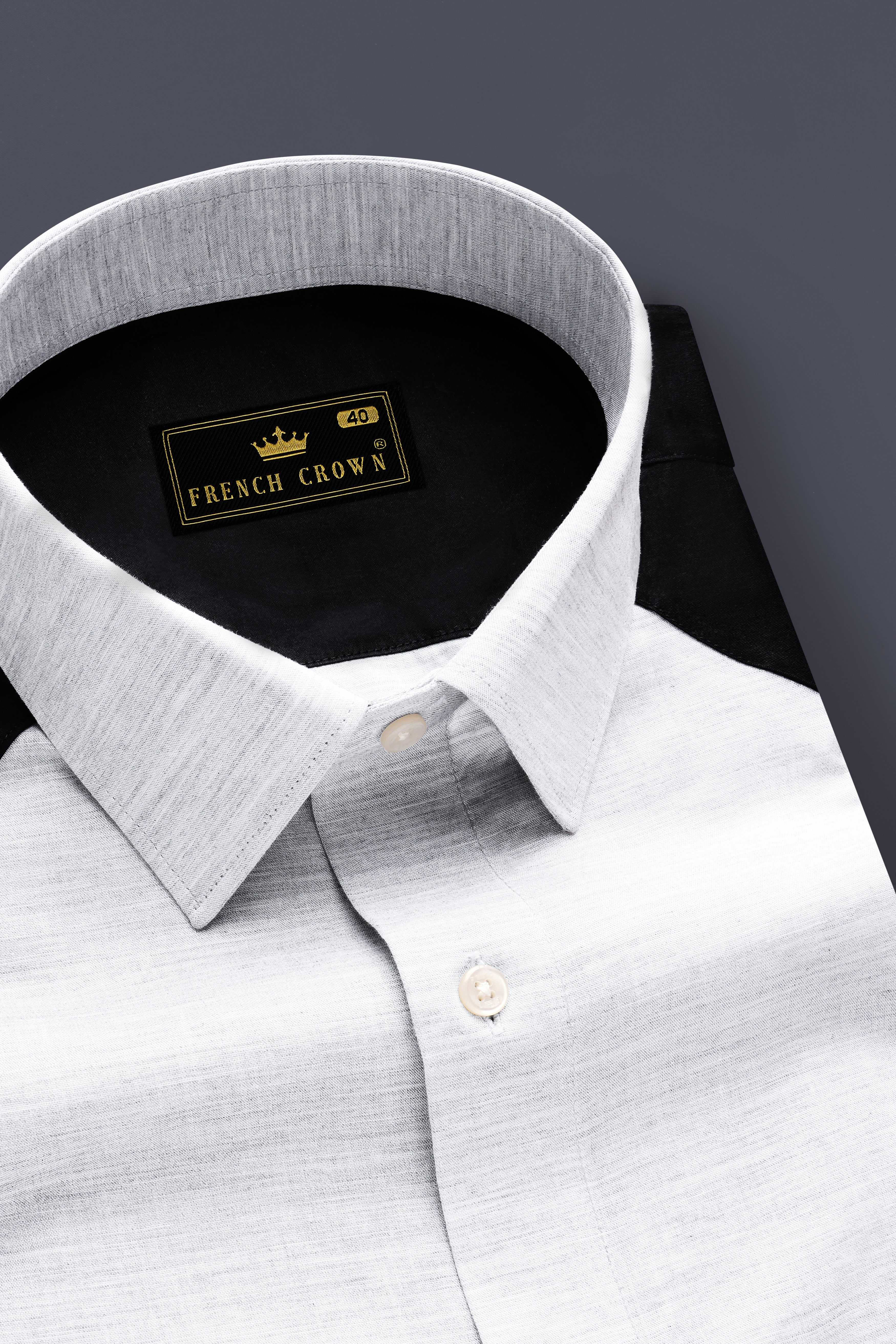 Jade Black and Grey Patterned Premium Cotton Designer Shirt