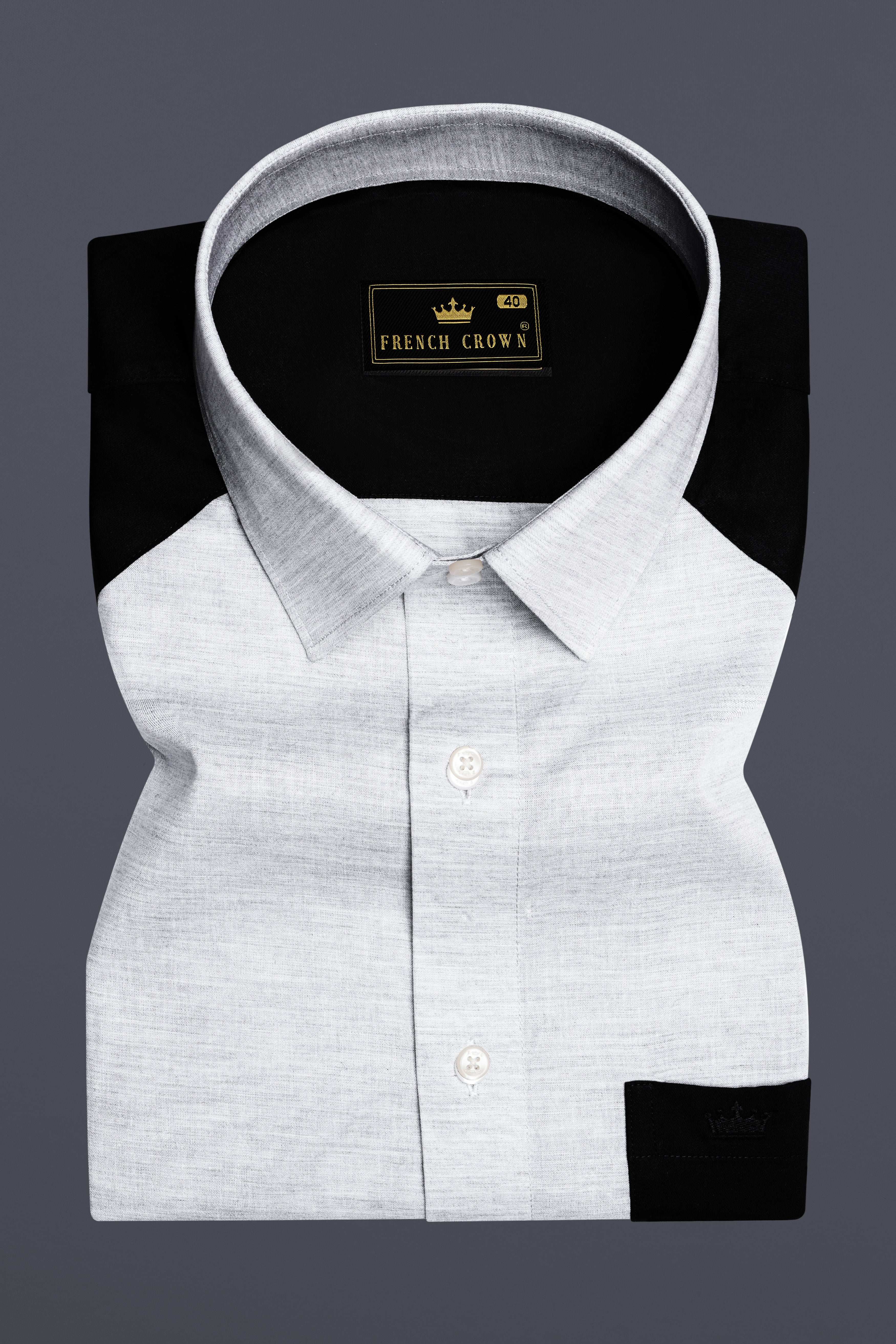 Jade Black and Grey Patterned Premium Cotton Designer Shirt