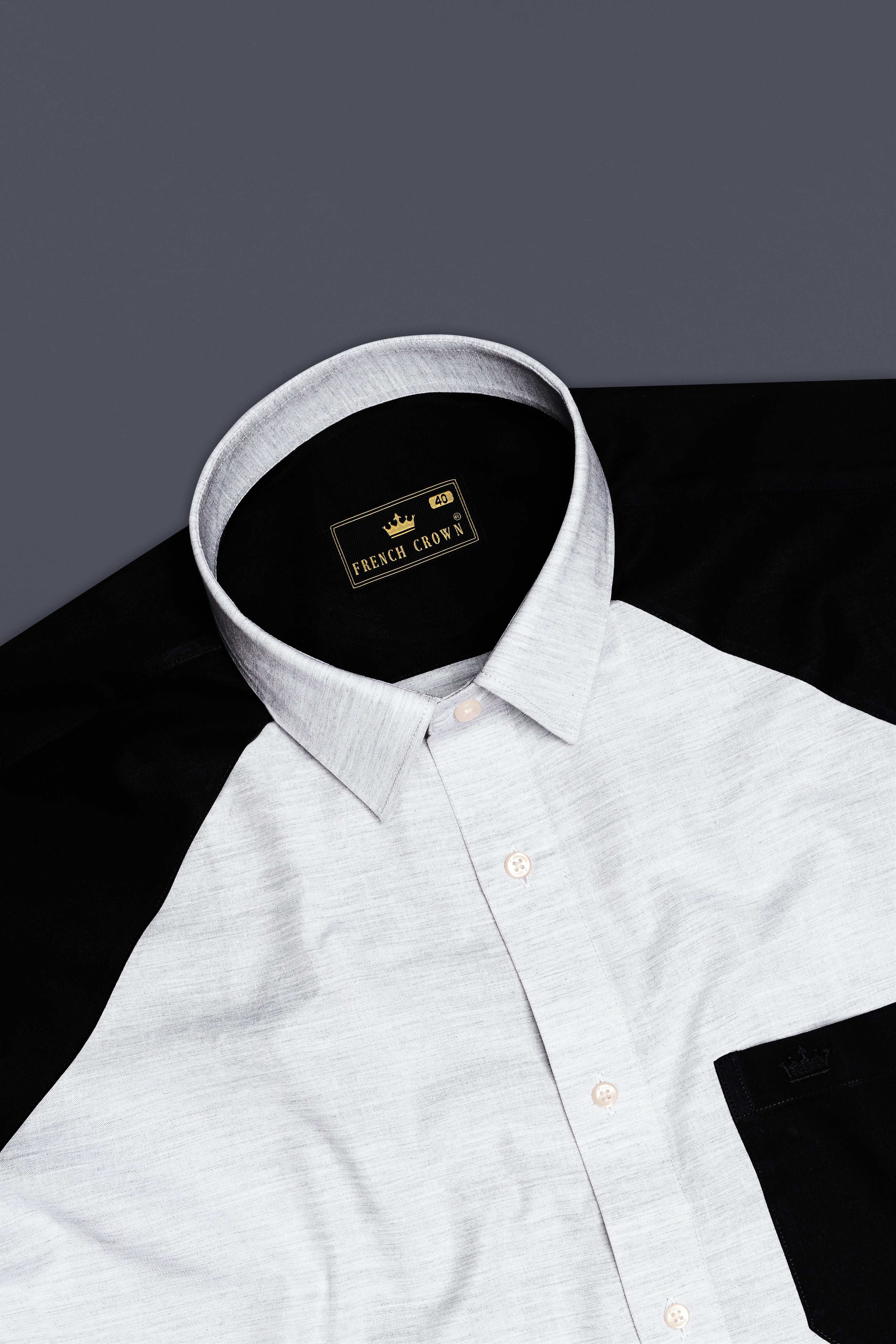 Jade Black and Grey Patterned Premium Cotton Designer Shirt