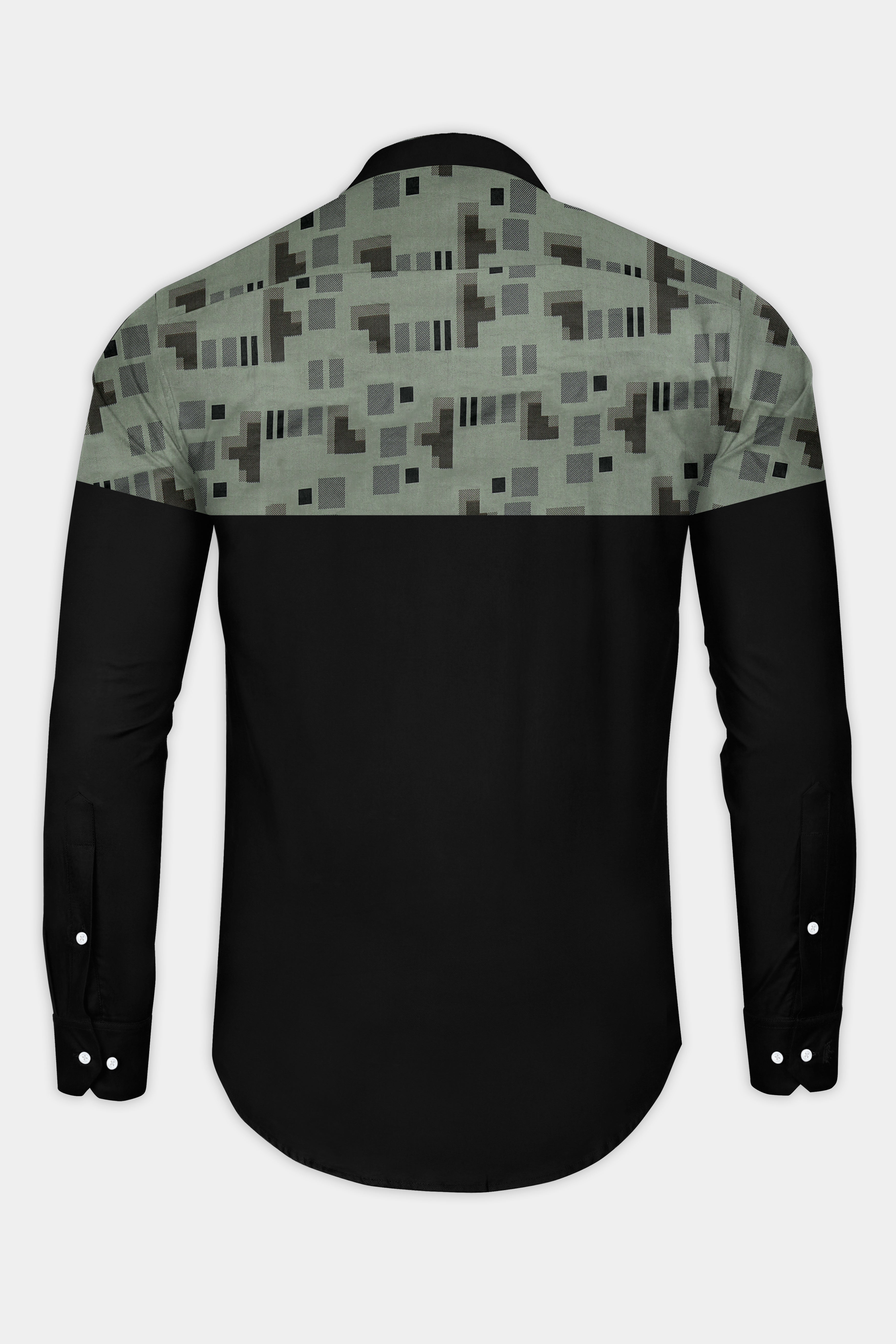 Jade Black and Pale Oyster Super Soft Premium Cotton Shirt