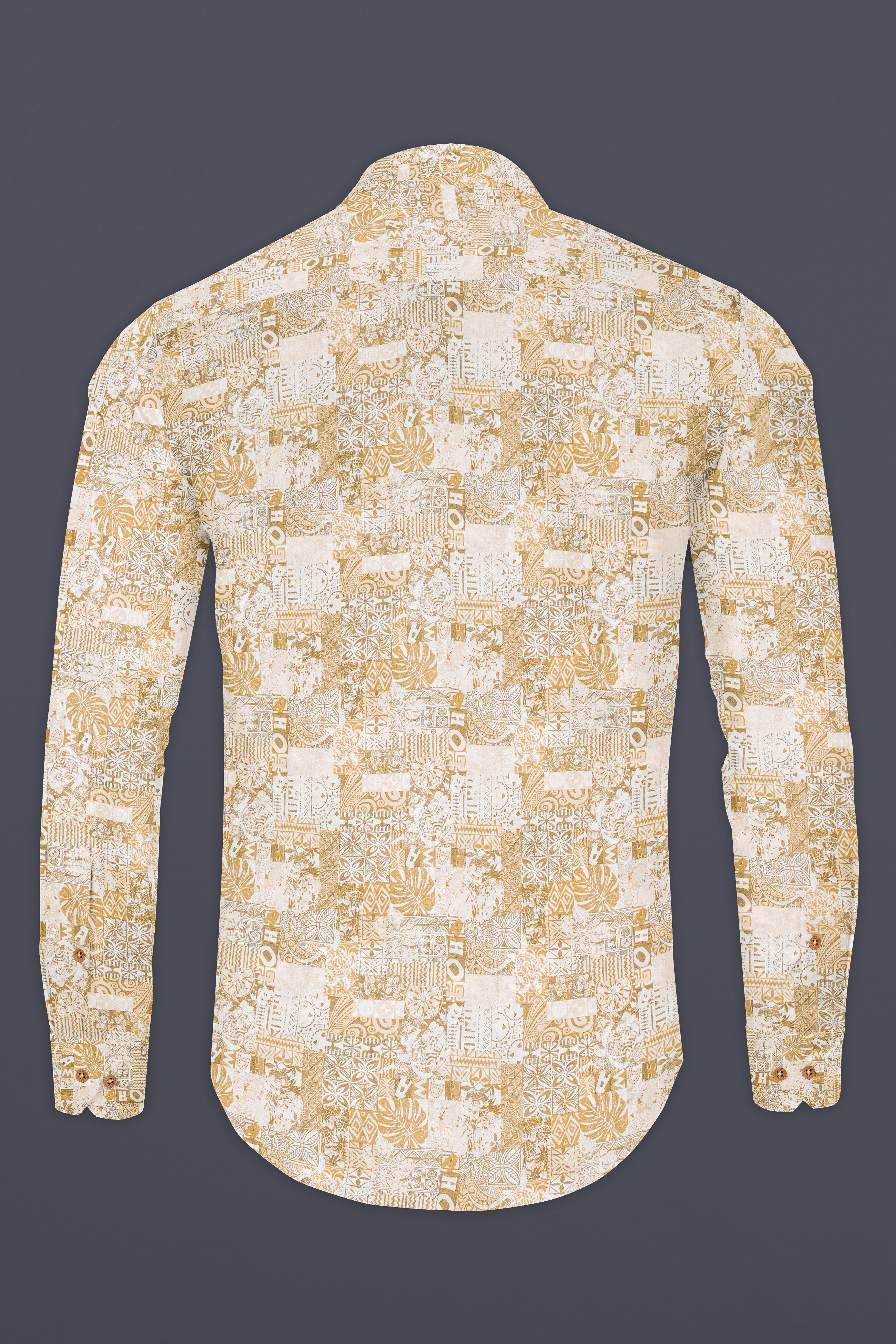 Blurry Wood and White Printed Premium Cotton Shirt