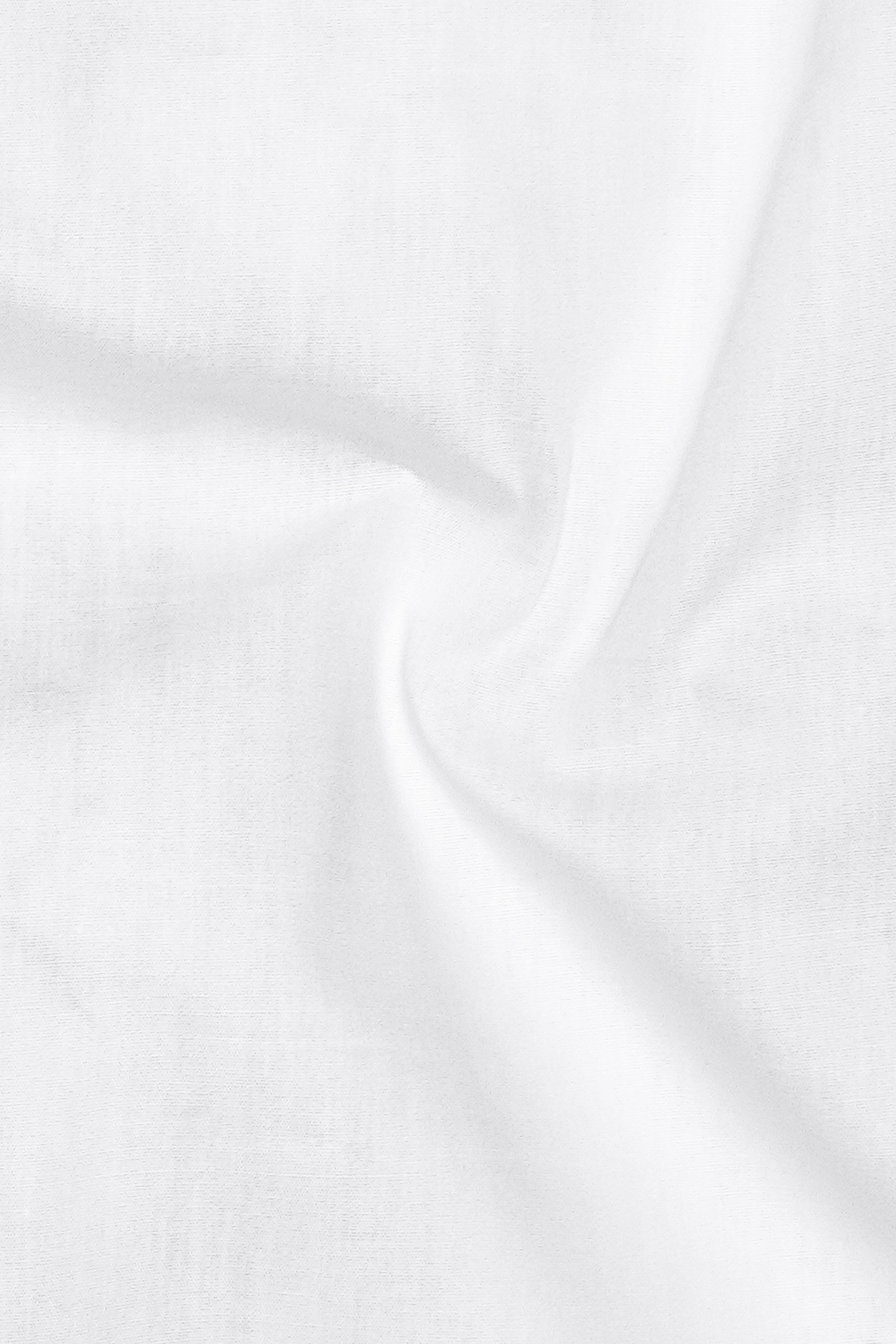 White and Cloud Burst Leaves Printed Premium Cotton Shirt