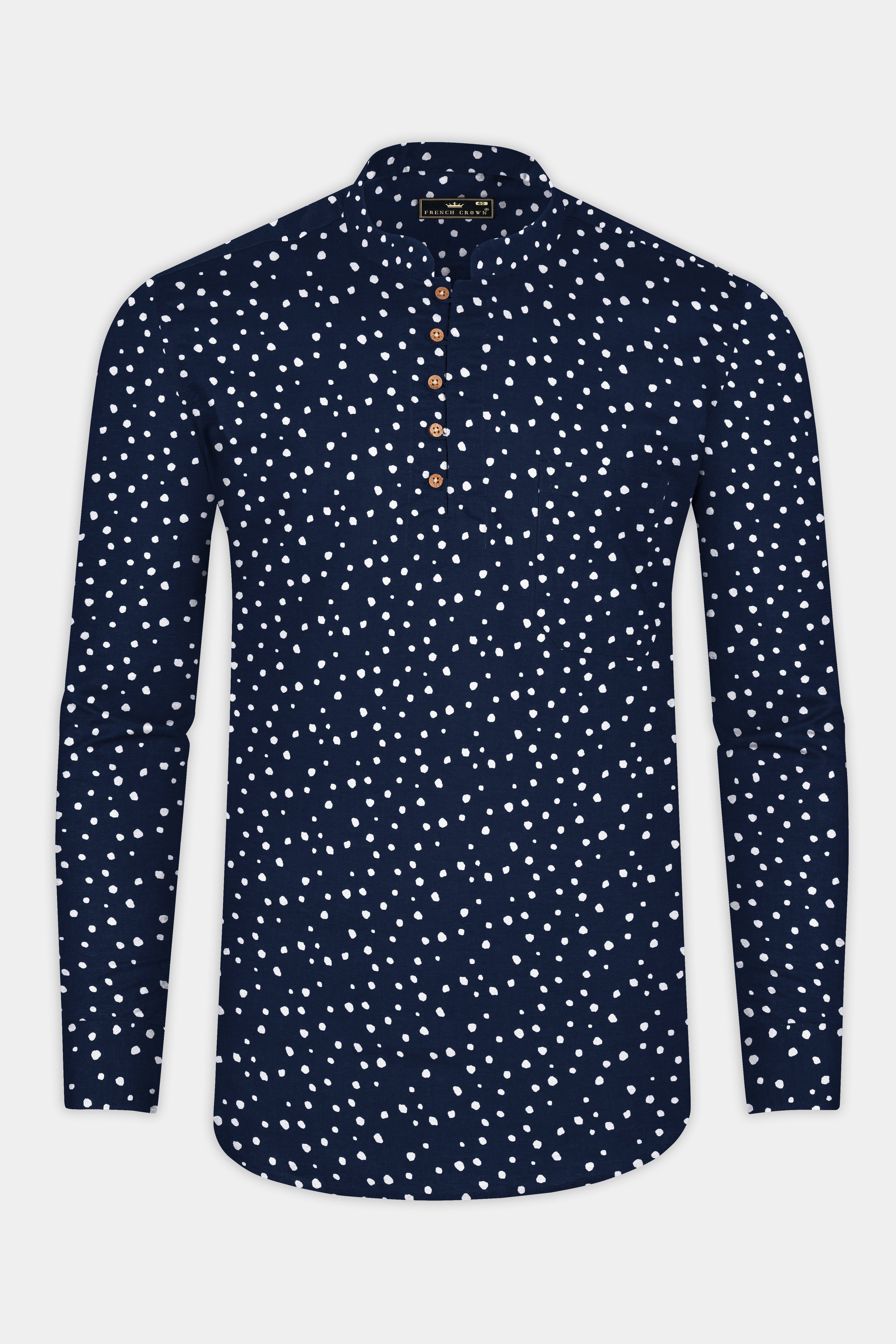 Firefly Dots Premium Tencel Kurta Shirt