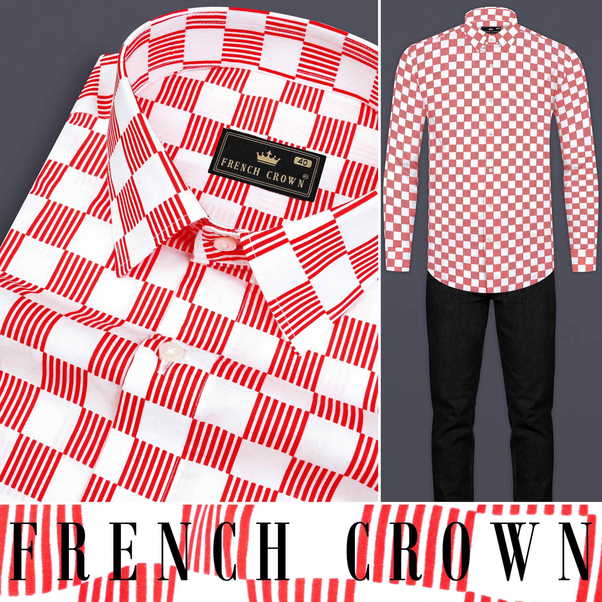 Bright White Casual ChecksPlaid Premium Cotton Shirt For Men Snitch