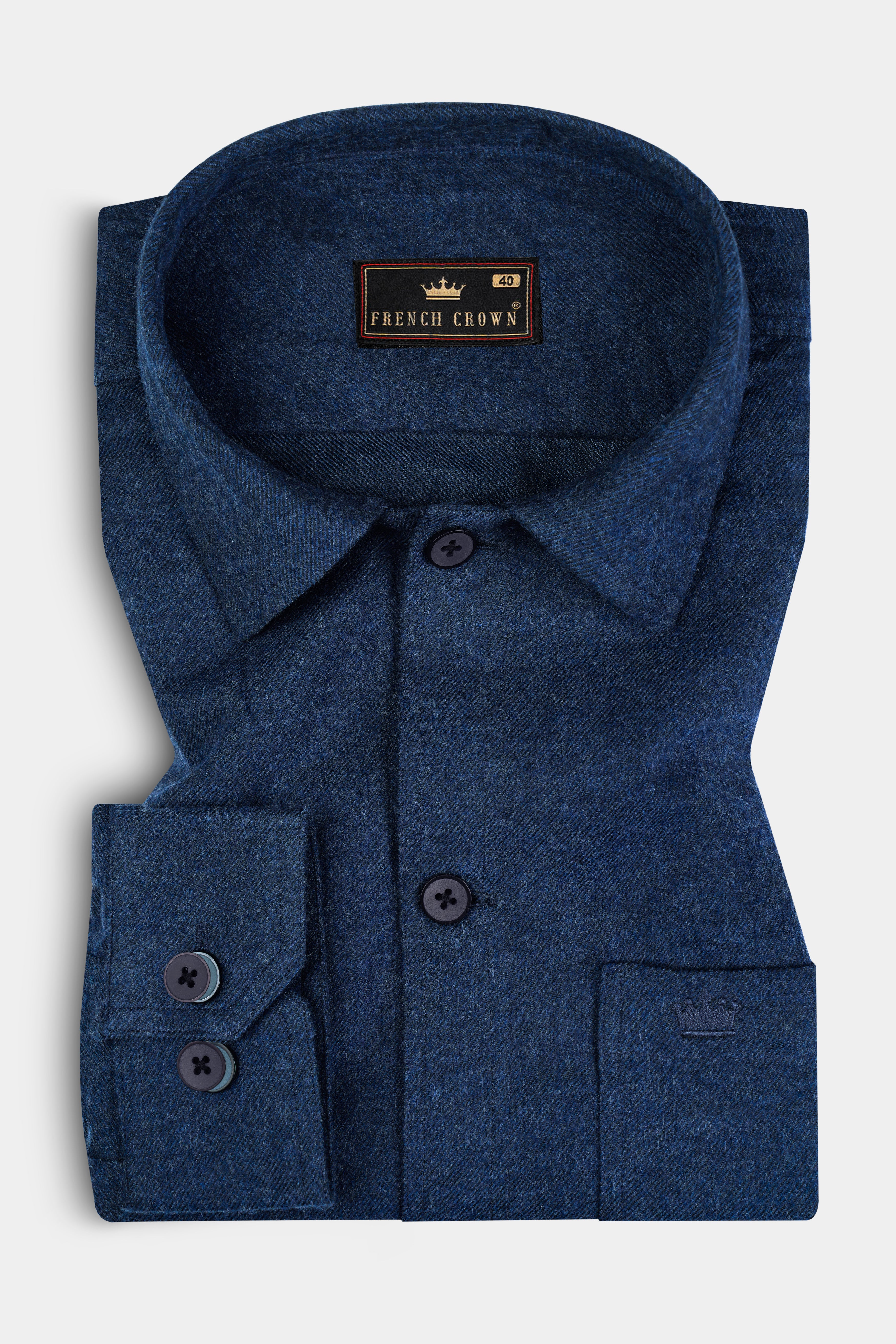 Blue Premium Flannel Overshirt/Shacket