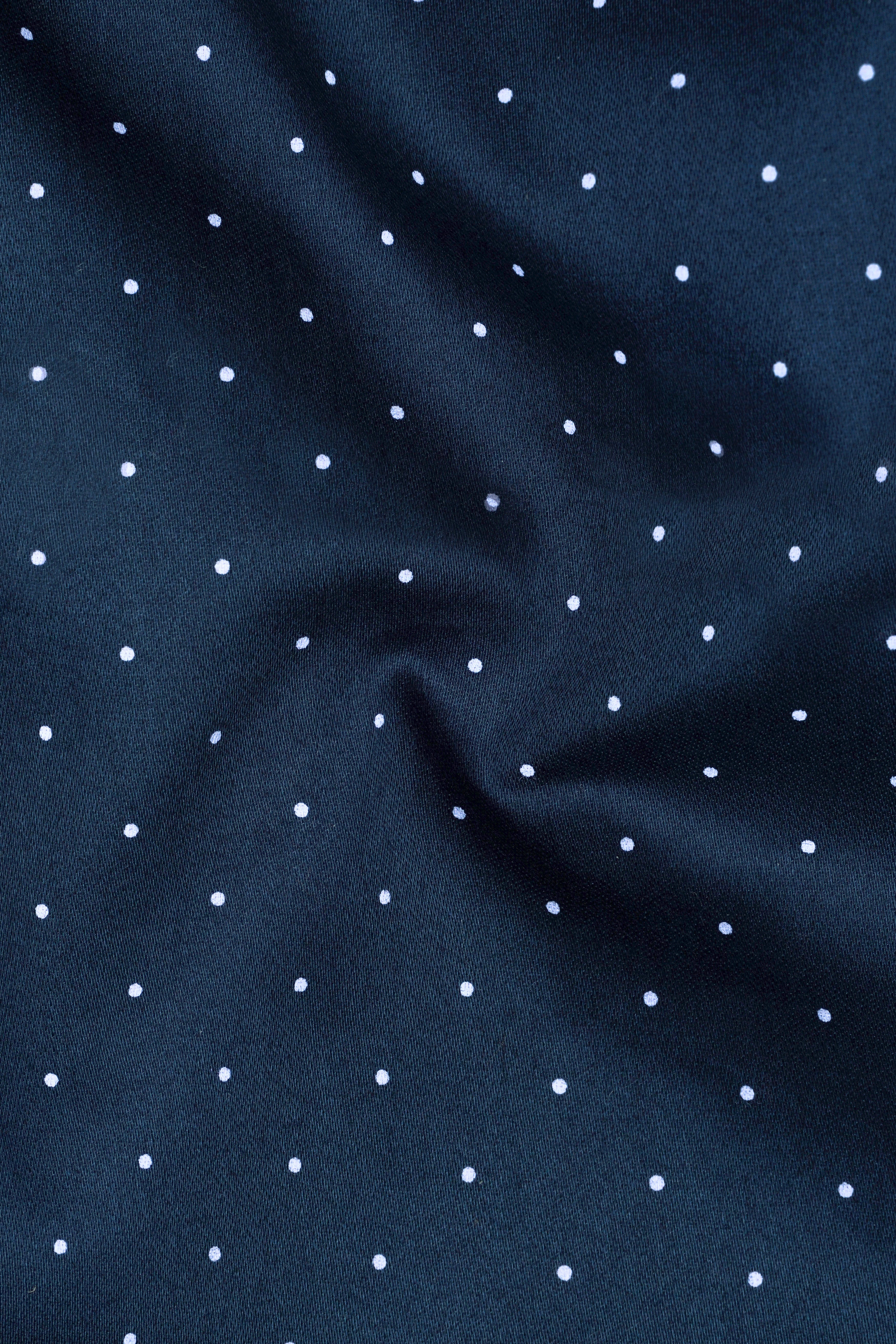 Ebony Clay Blue Polka Dots Super Soft Premium Cotton Shirt