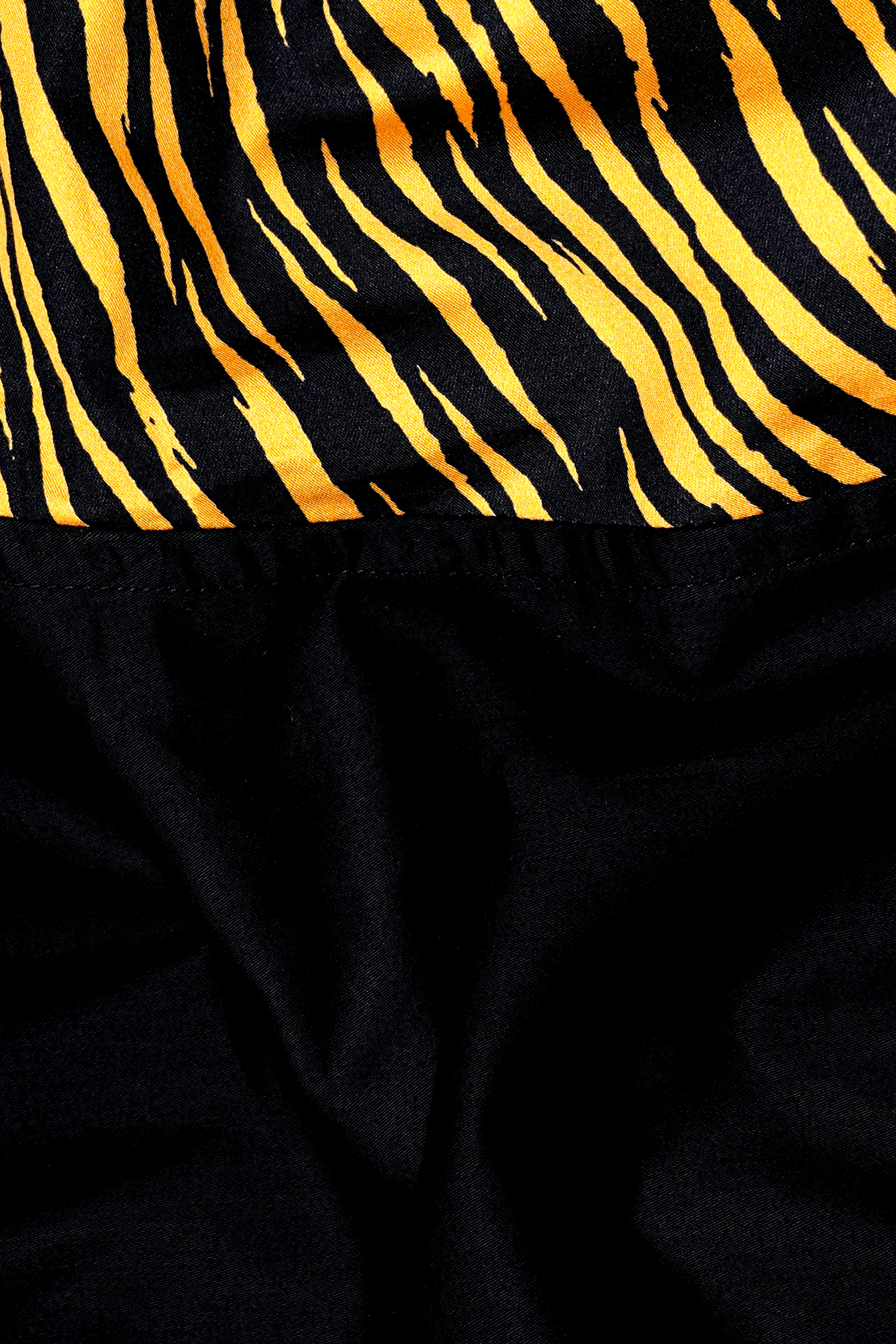 Jade Black with Tiger Stripes Super Soft Premium Cotton Designer Shirt