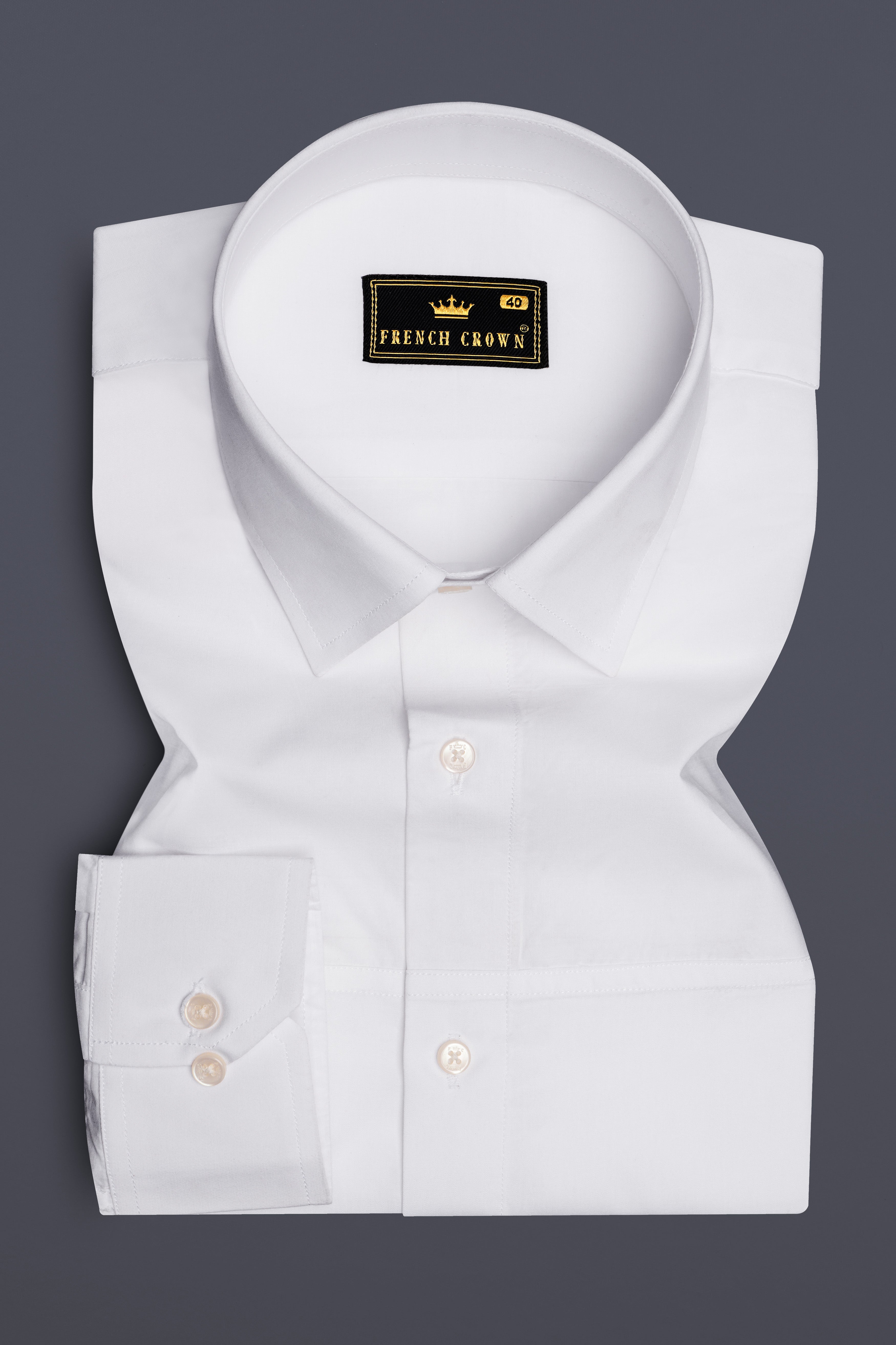 Bright White Premium Cotton Designer Shirt