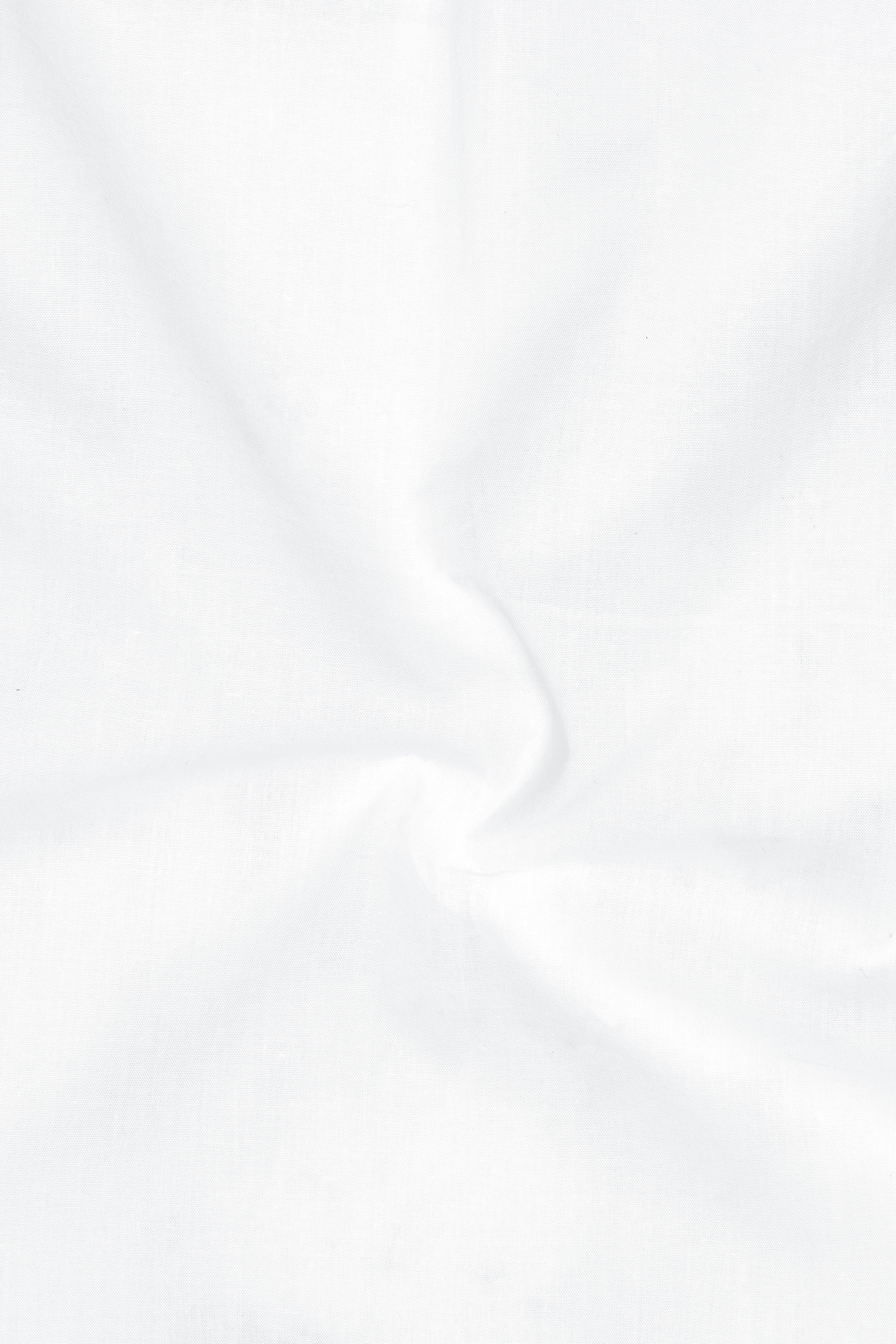 Bright White Plaid Premium Cotton Designer Shirt