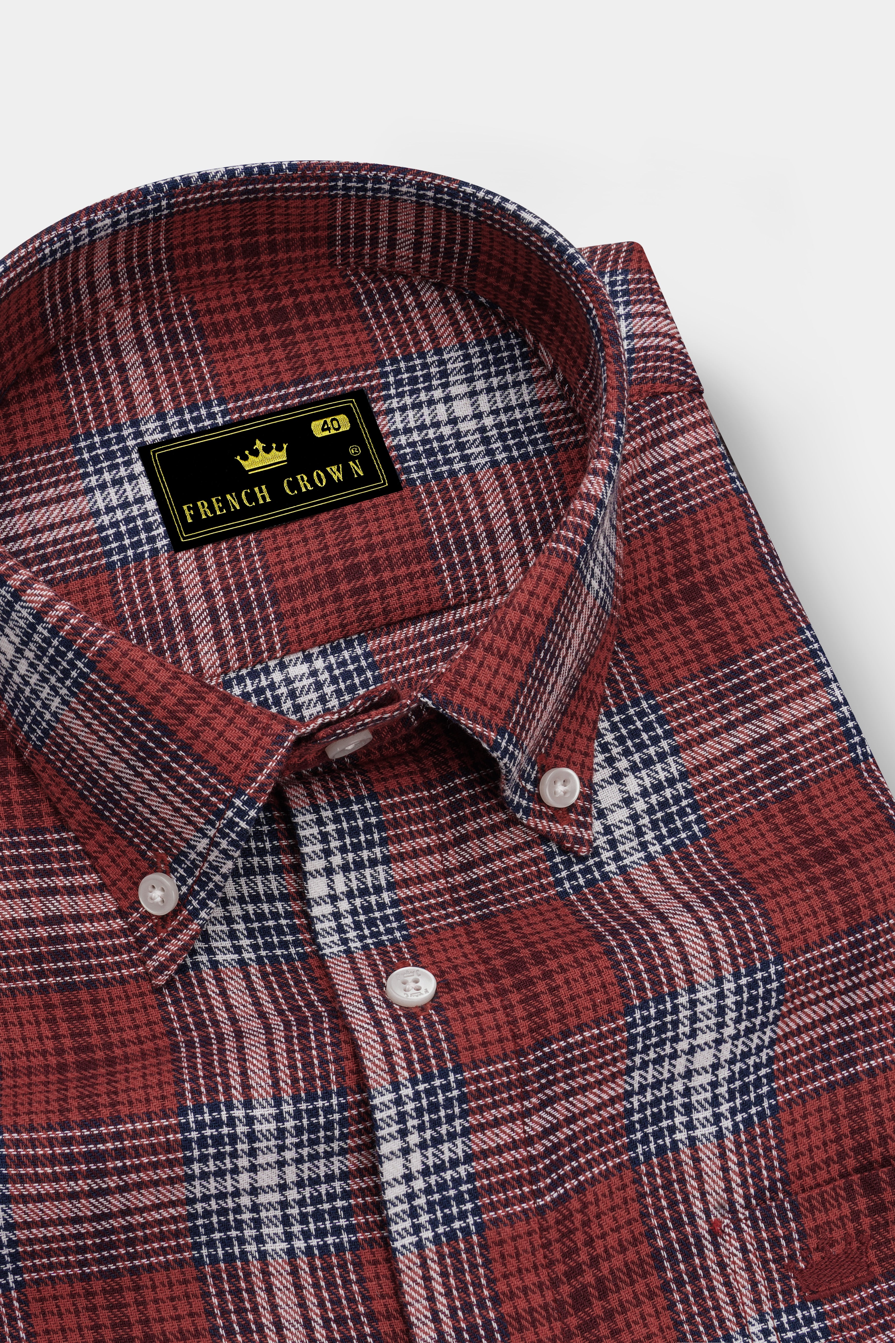 Crail Twill Plaid Premium Cotton Shirt