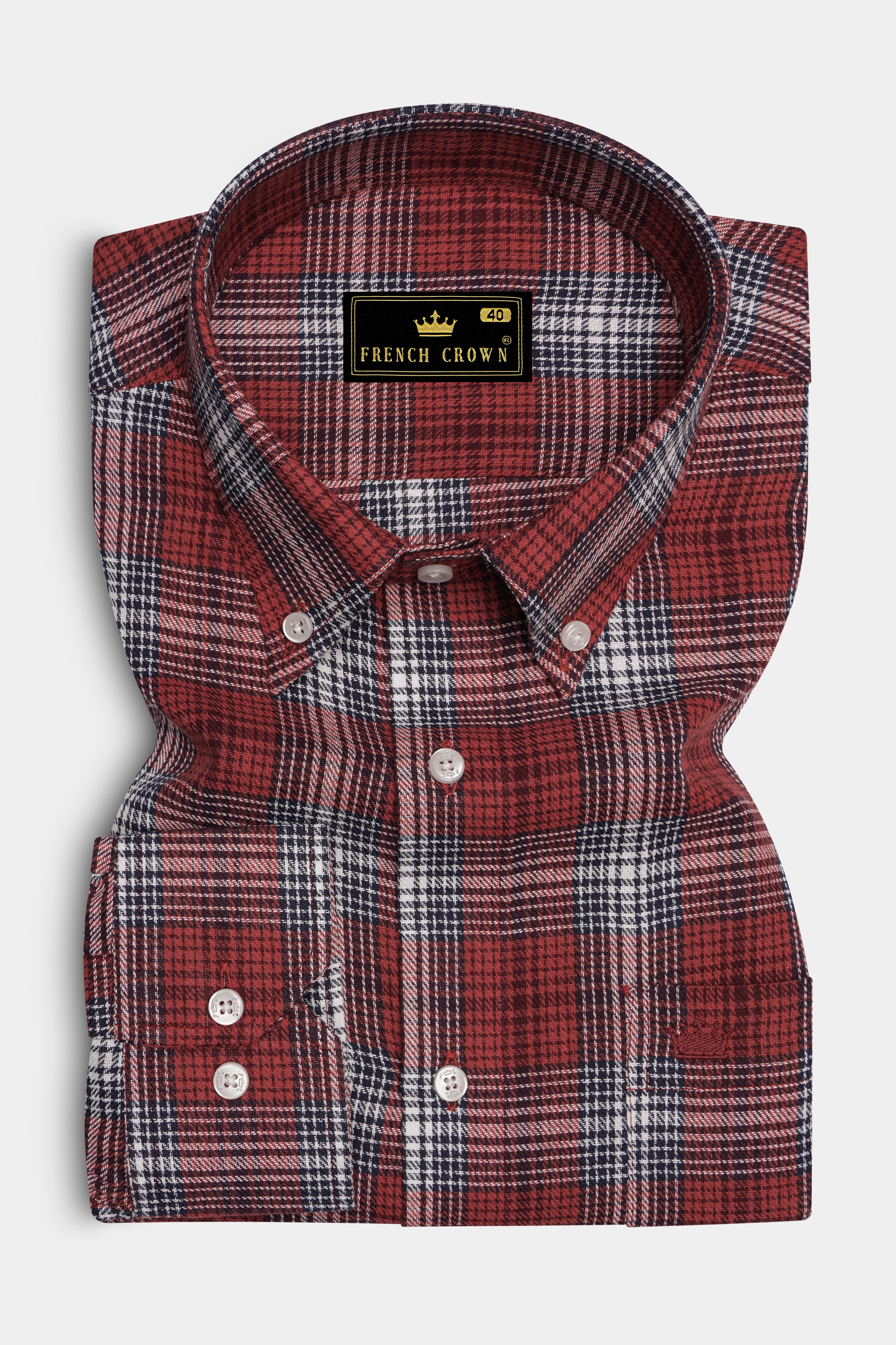 Crail Twill Plaid Premium Cotton Shirt