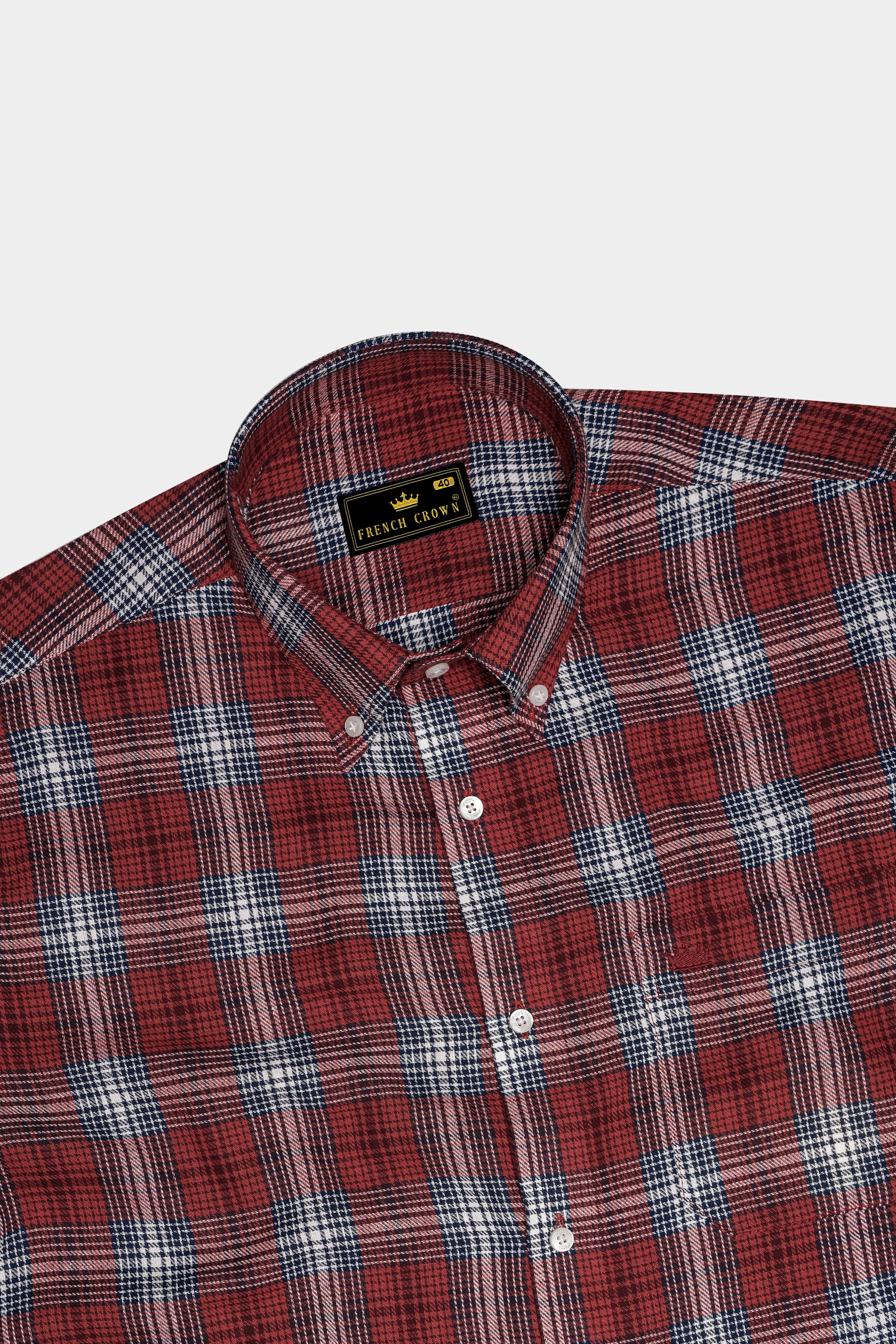 Crail Twill Plaid Premium Cotton Shirt