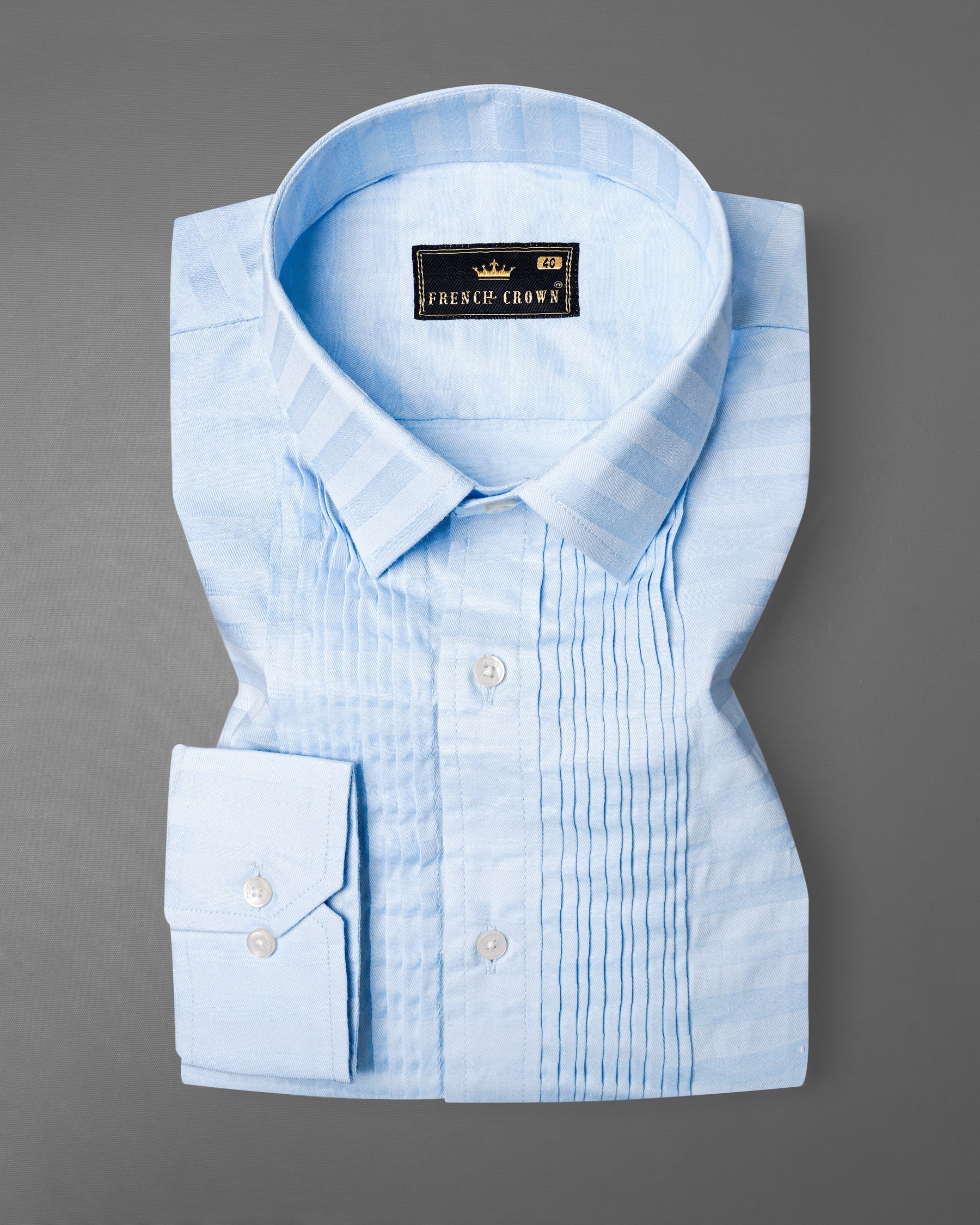 Geyser Blue Snake Pleated Dobby Textured Tuxedo Shirt 7432-TXD-38,7432-TXD-38,7432-TXD-39,7432-TXD-39,7432-TXD-40,7432-TXD-40,7432-TXD-42,7432-TXD-42,7432-TXD-44,7432-TXD-44,7432-TXD-46,7432-TXD-46,7432-TXD-48,7432-TXD-48,7432-TXD-50,7432-TXD-50,7432-TXD-52,7432-TXD-52