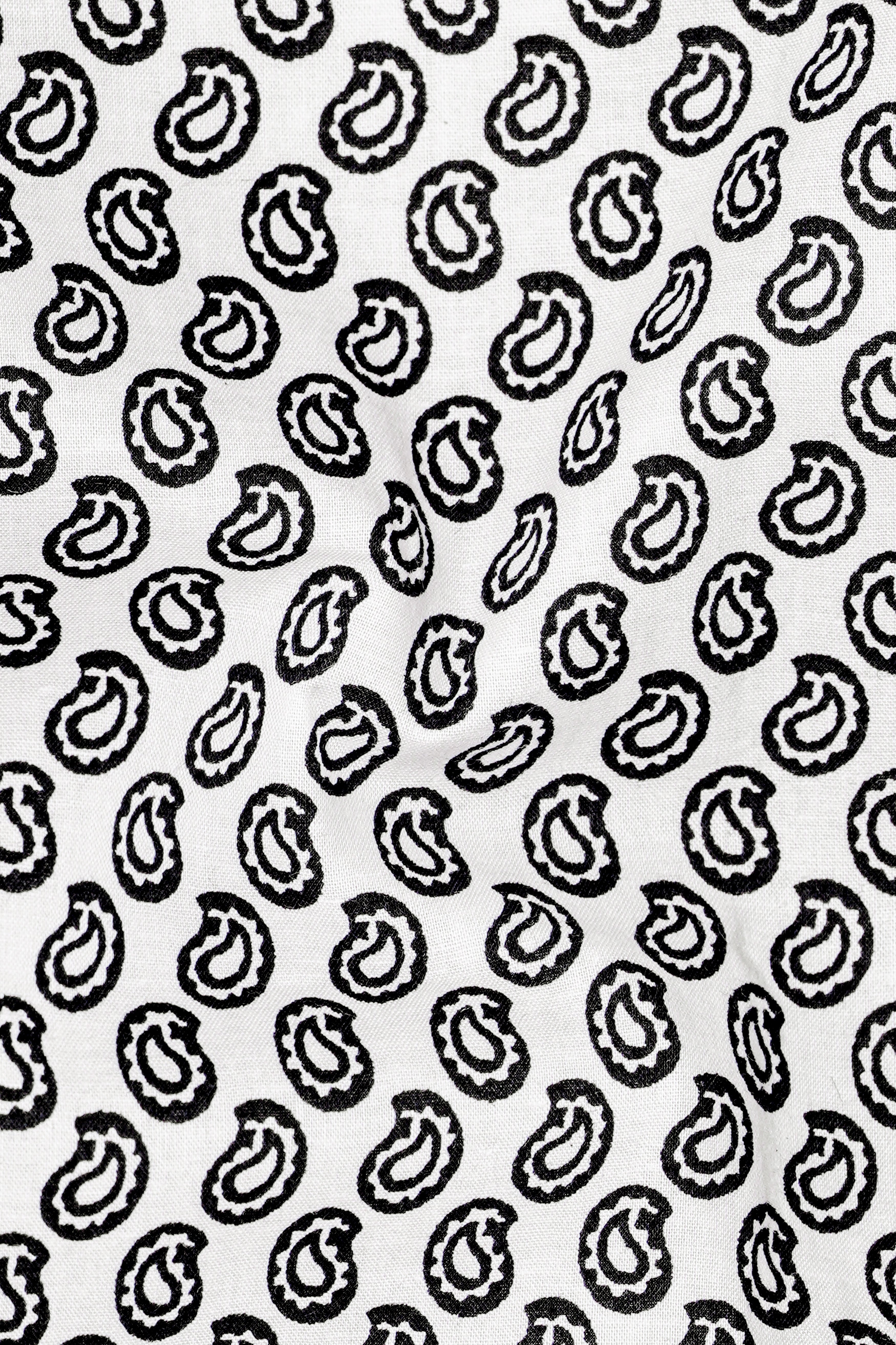 Jade Black Paisley Printed Premium Cotton Shirt