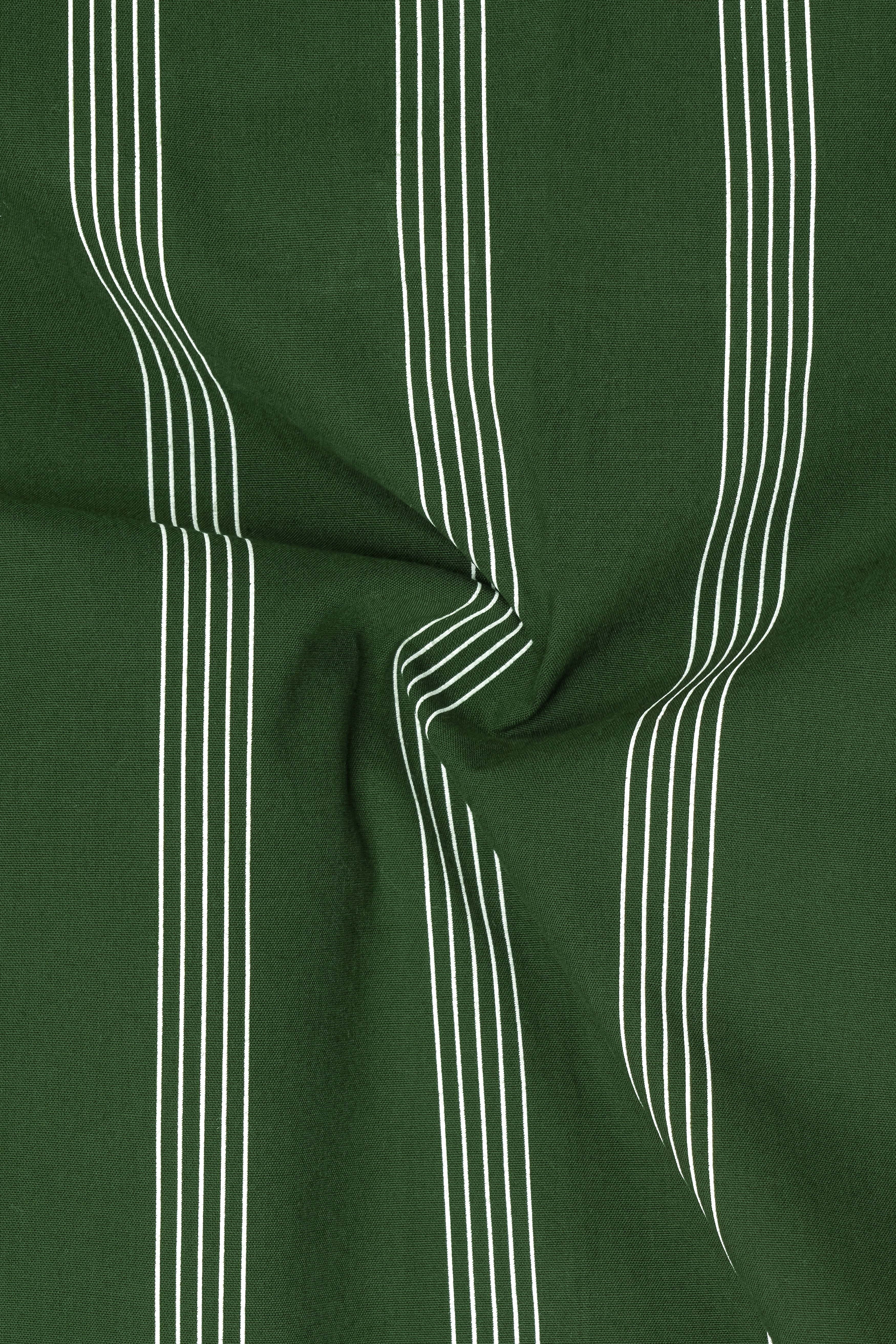 Finlandia Green Pinstriped Premium Cotton Kurta Shirt