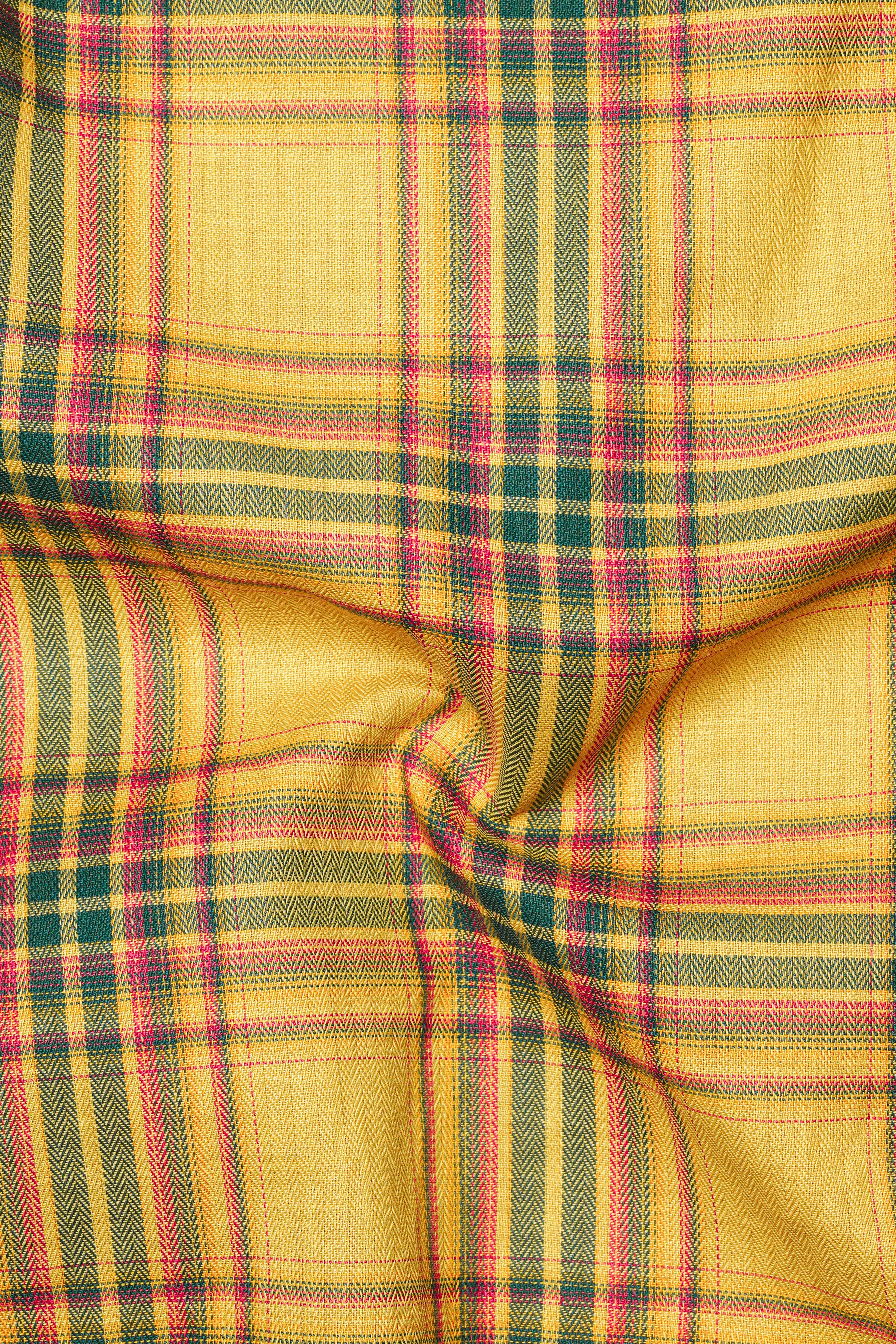 Taco Brown Plaid and Gainsboro Plaid Herringbone Reversible Shirt