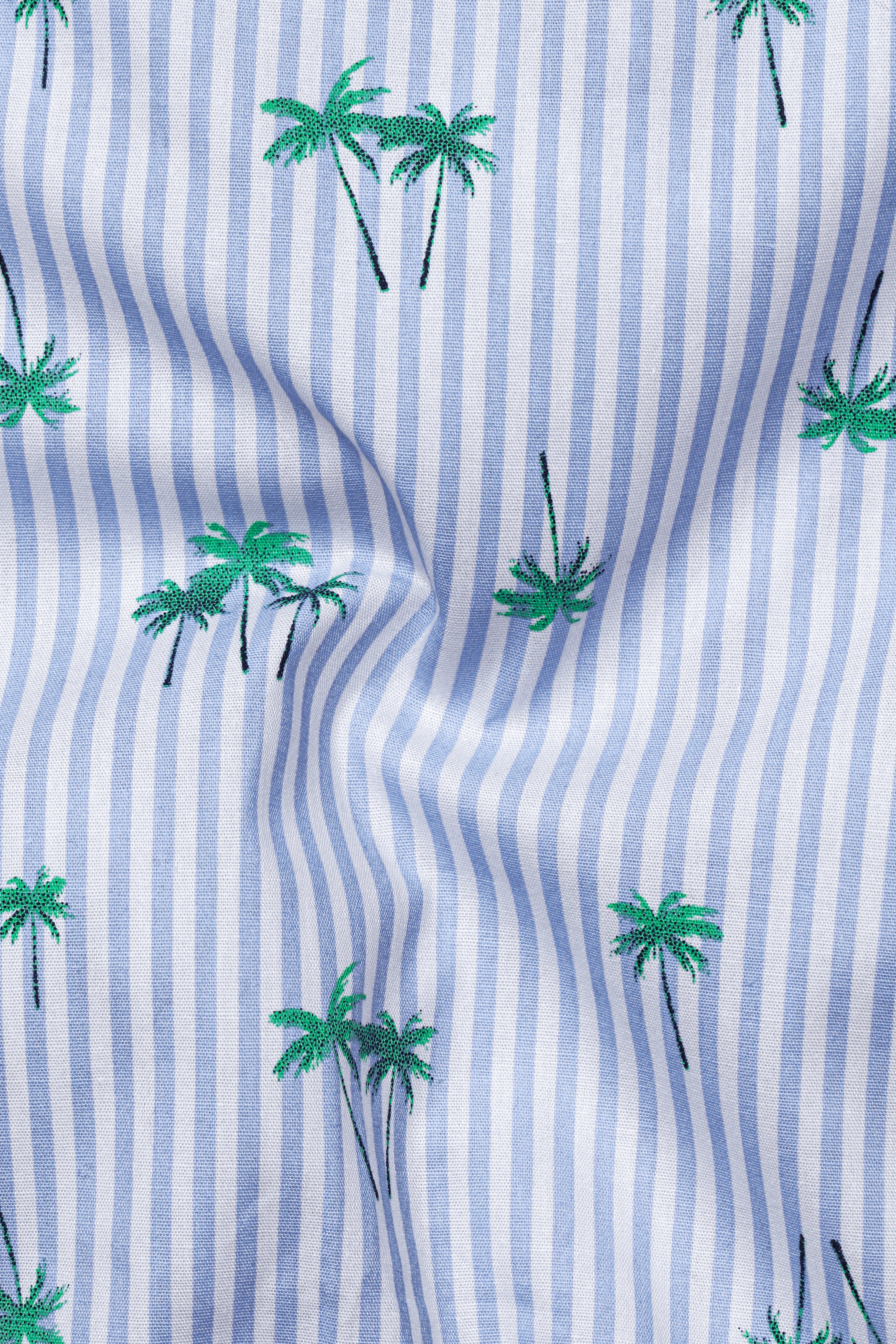 Columbia Blue and White Striped Premium Cotton Shirt