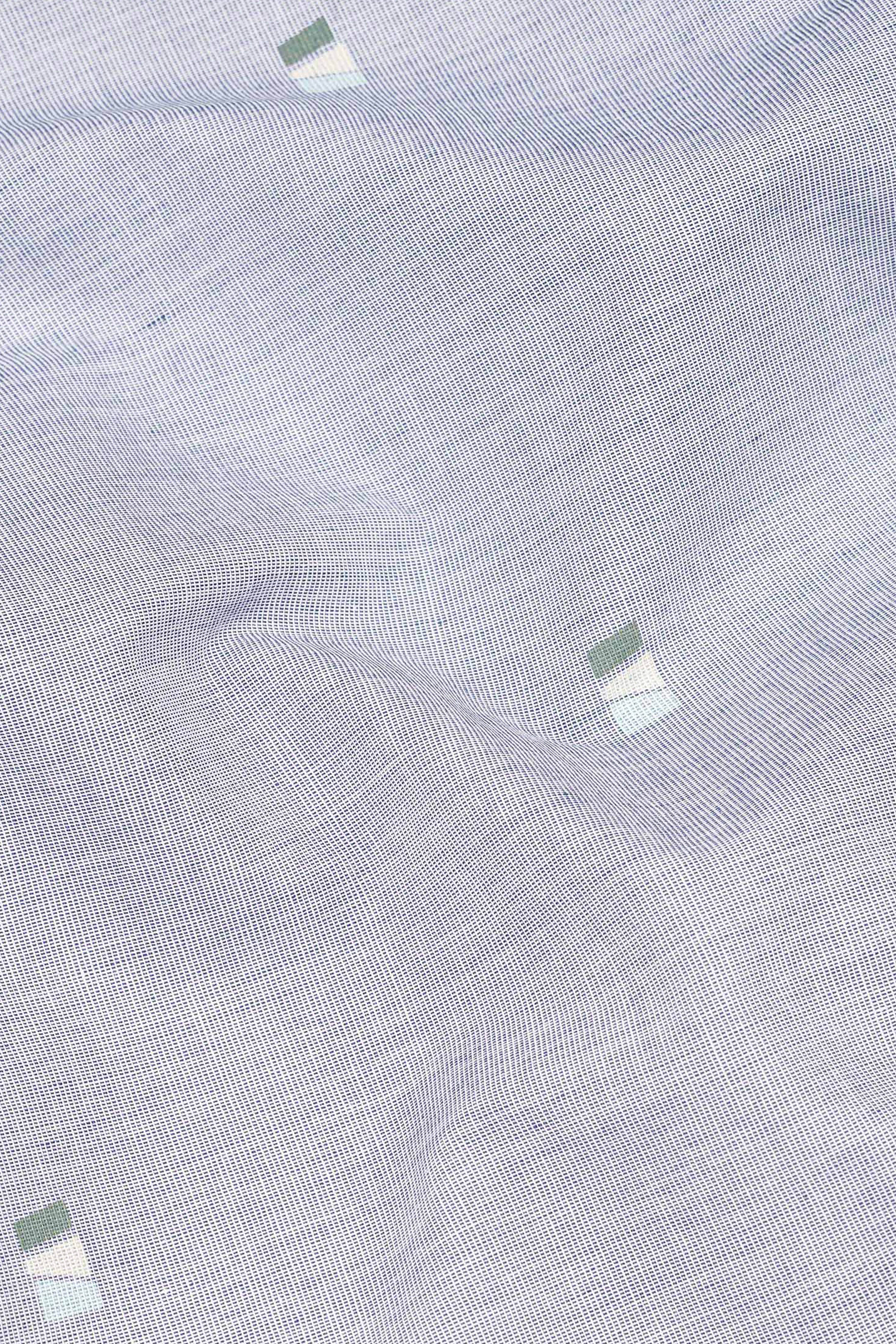 Languid Gray Hand Painted Chambray Designer Shirt