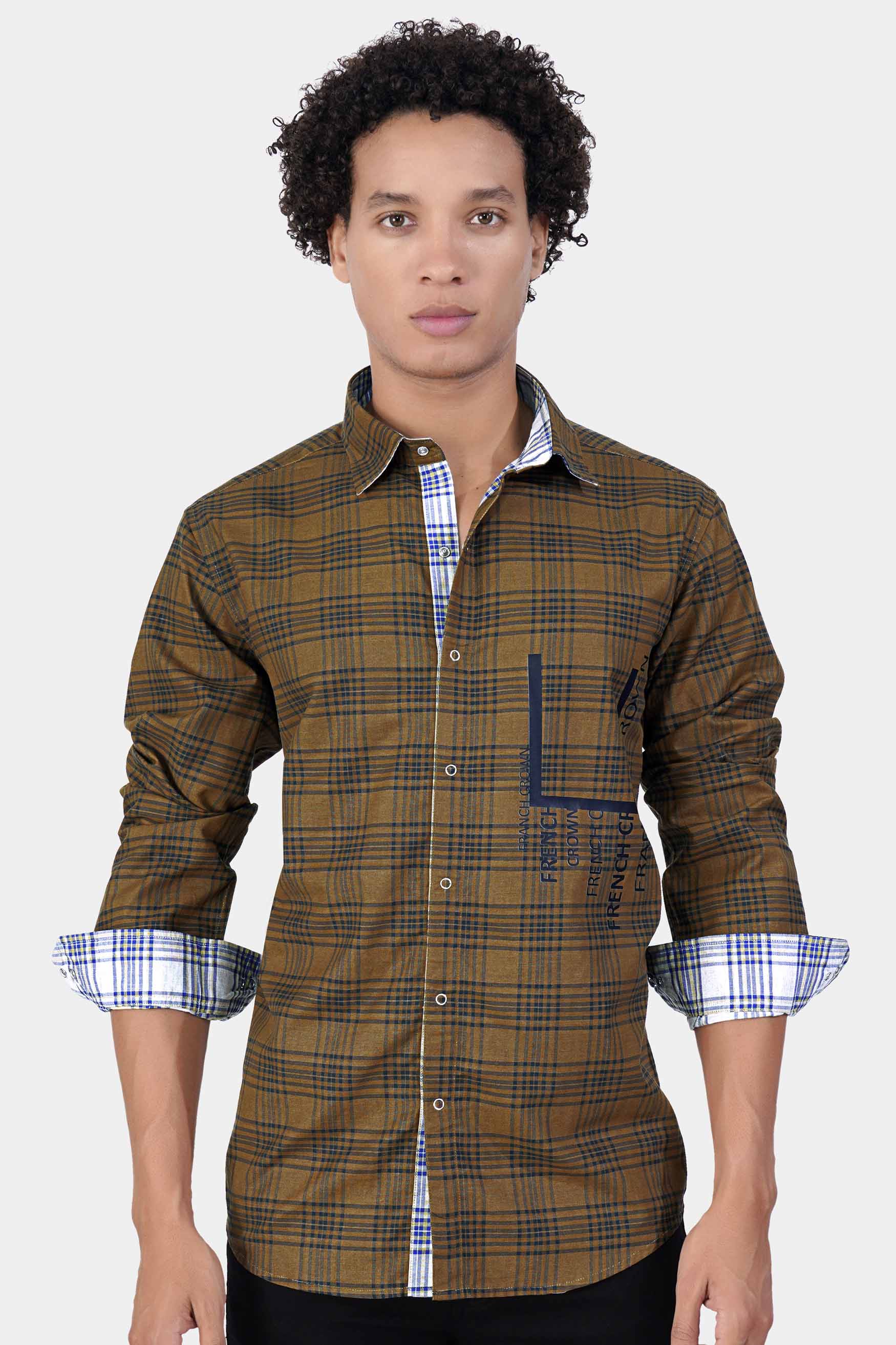Dirt Brown and Space Cadet Blue Printed Royal Oxford Reversible Shirt 7587-RPRT75-38, 7587-RPRT75-H-38, 7587-RPRT75-39, 7587-RPRT75-H-39, 7587-RPRT75-40, 7587-RPRT75-H-40, 7587-RPRT75-42, 7587-RPRT75-H-42, 7587-RPRT75-44, 7587-RPRT75-H-44, 7587-RPRT75-46, 7587-RPRT75-H-46, 7587-RPRT75-48, 7587-RPRT75-H-48, 7587-RPRT75-50, 7587-RPRT75-H-50, 7587-RPRT75-52, 7587-RPRT75-H-52