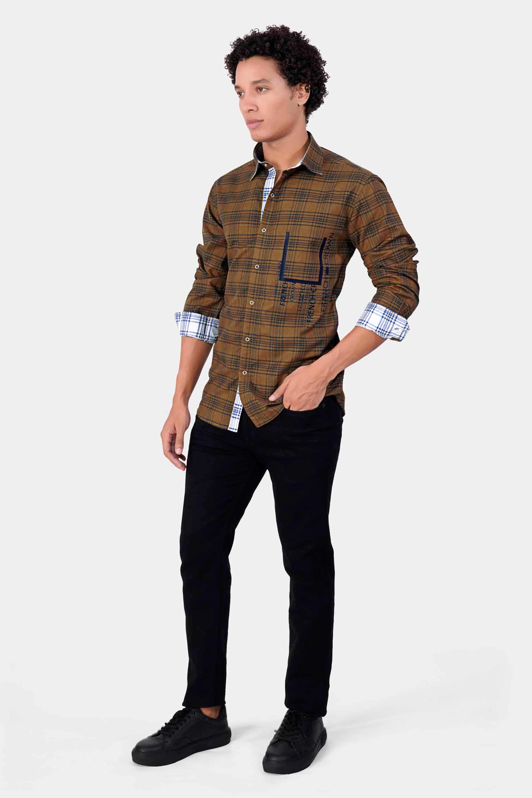 Dirt Brown and Space Cadet Blue Printed Royal Oxford Reversible Shirt 7587-RPRT75-38, 7587-RPRT75-H-38, 7587-RPRT75-39, 7587-RPRT75-H-39, 7587-RPRT75-40, 7587-RPRT75-H-40, 7587-RPRT75-42, 7587-RPRT75-H-42, 7587-RPRT75-44, 7587-RPRT75-H-44, 7587-RPRT75-46, 7587-RPRT75-H-46, 7587-RPRT75-48, 7587-RPRT75-H-48, 7587-RPRT75-50, 7587-RPRT75-H-50, 7587-RPRT75-52, 7587-RPRT75-H-52