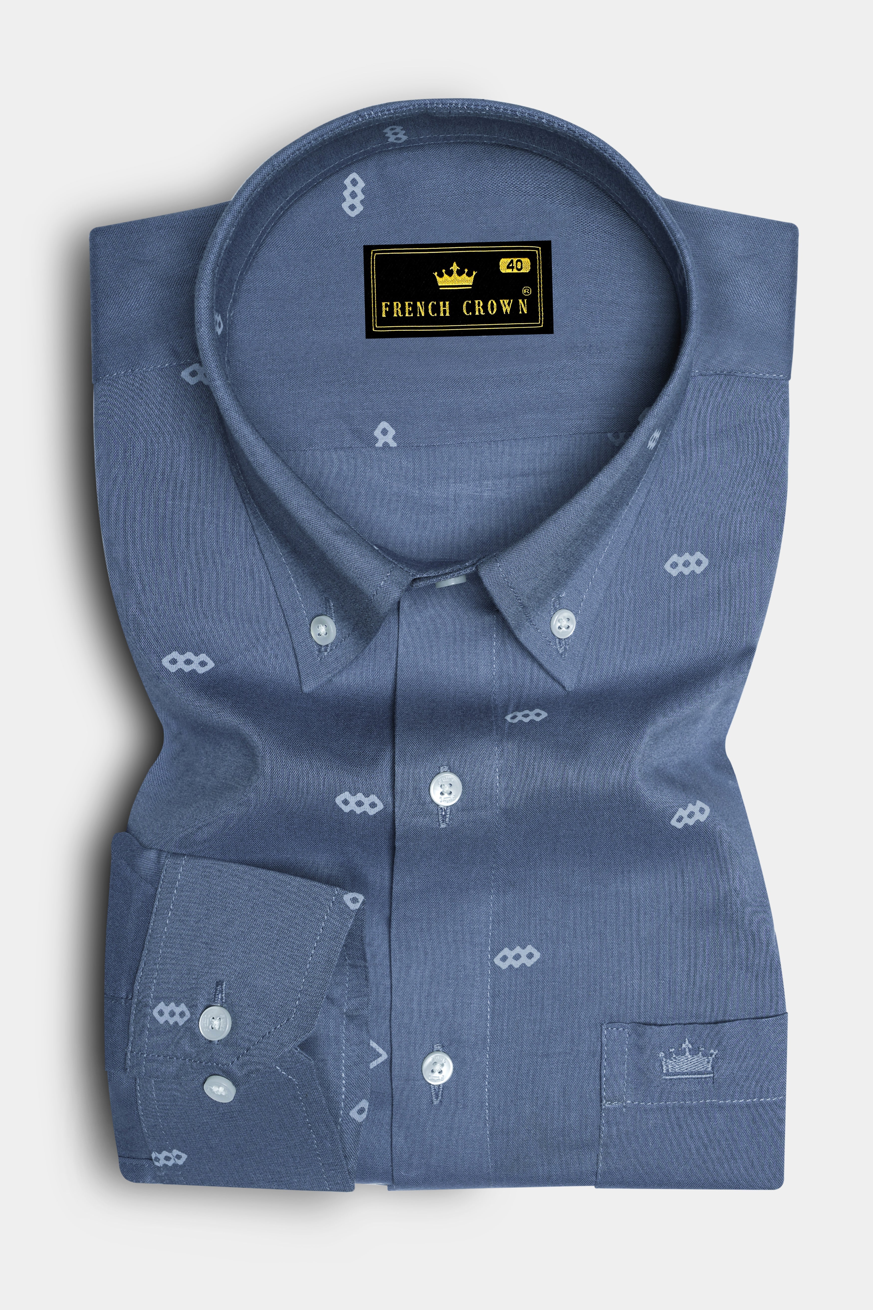 Greyish Blue Premium Tencel Shirt