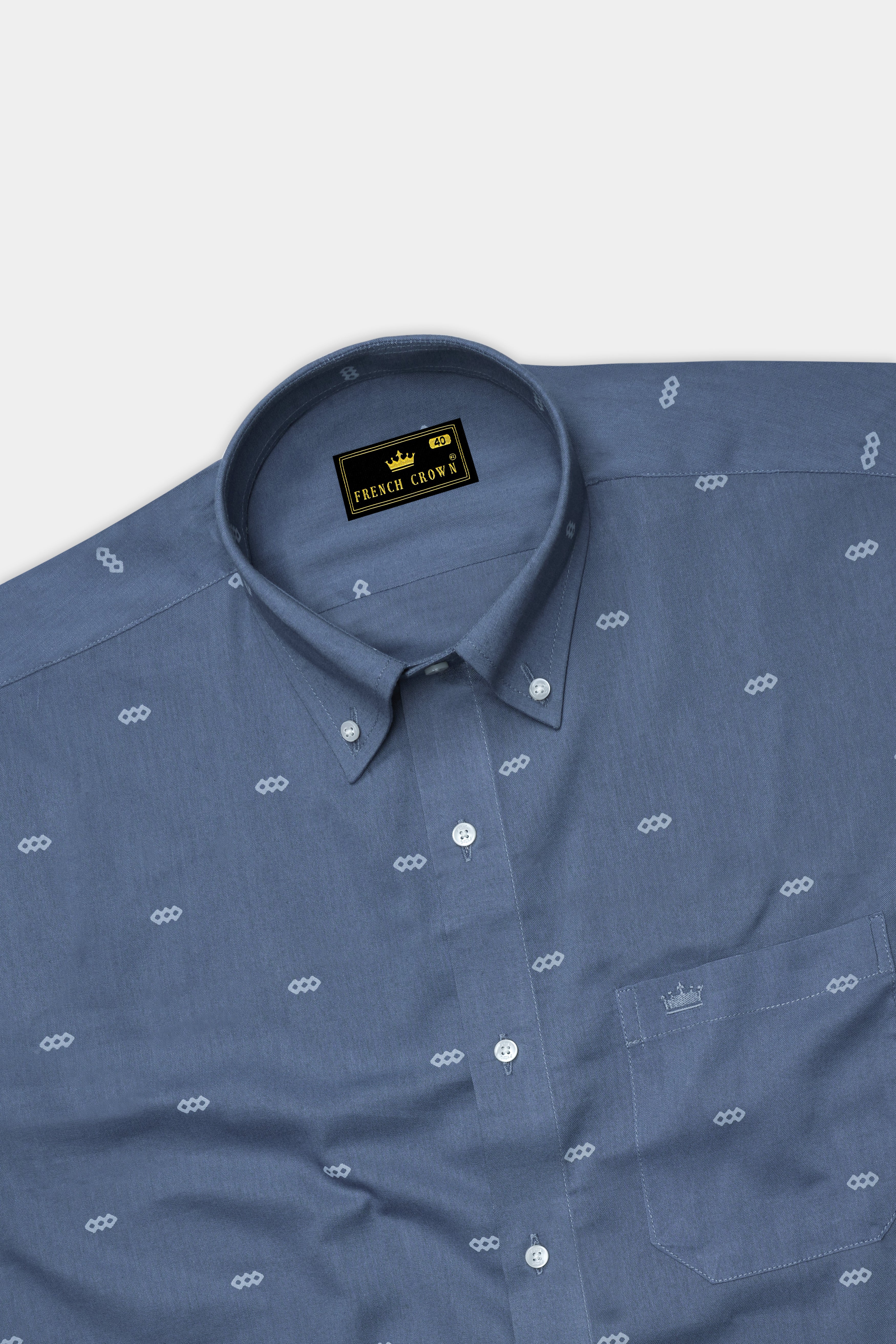 Greyish Blue Premium Tencel Shirt