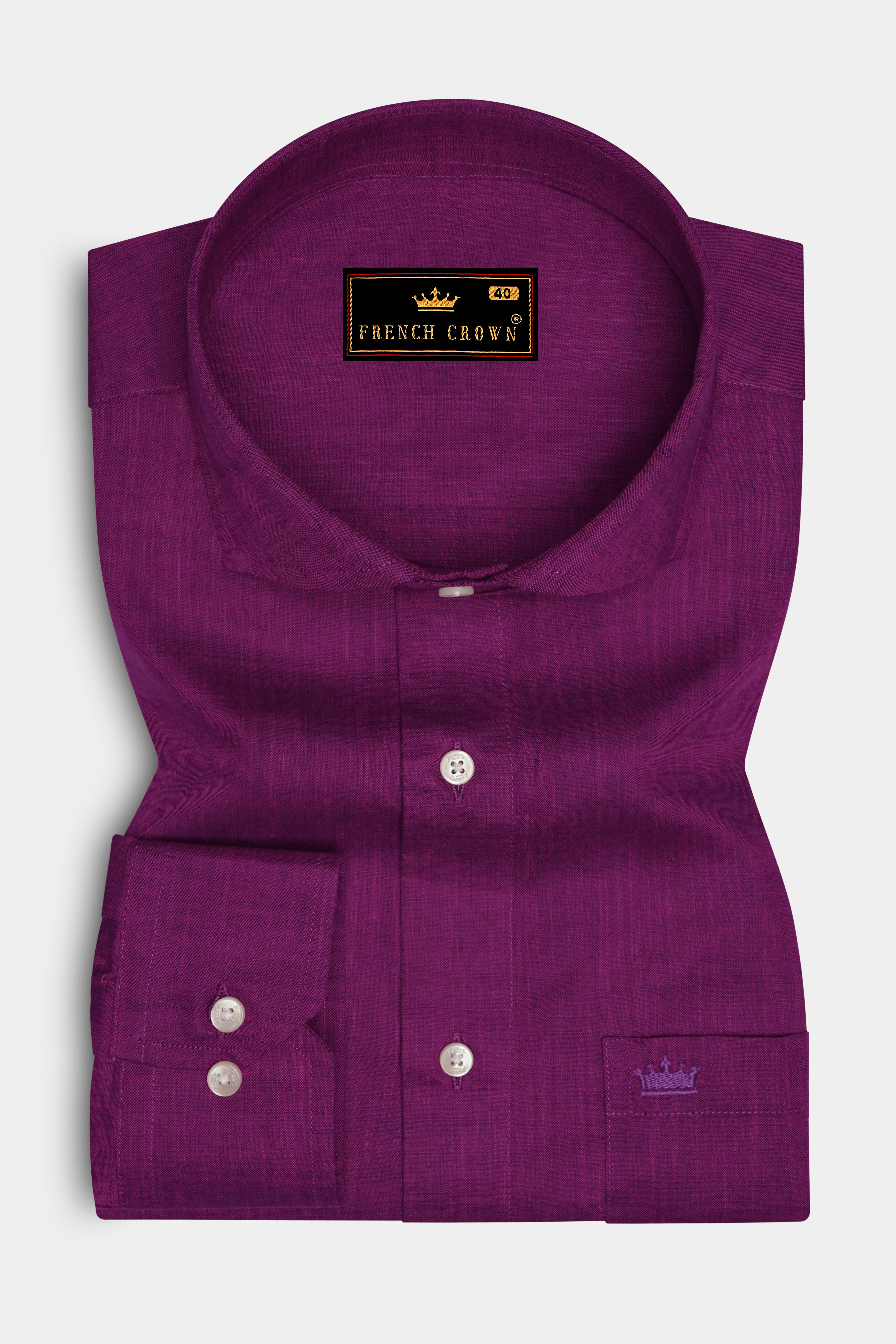 Hibiscus Purple Chambray Shirt