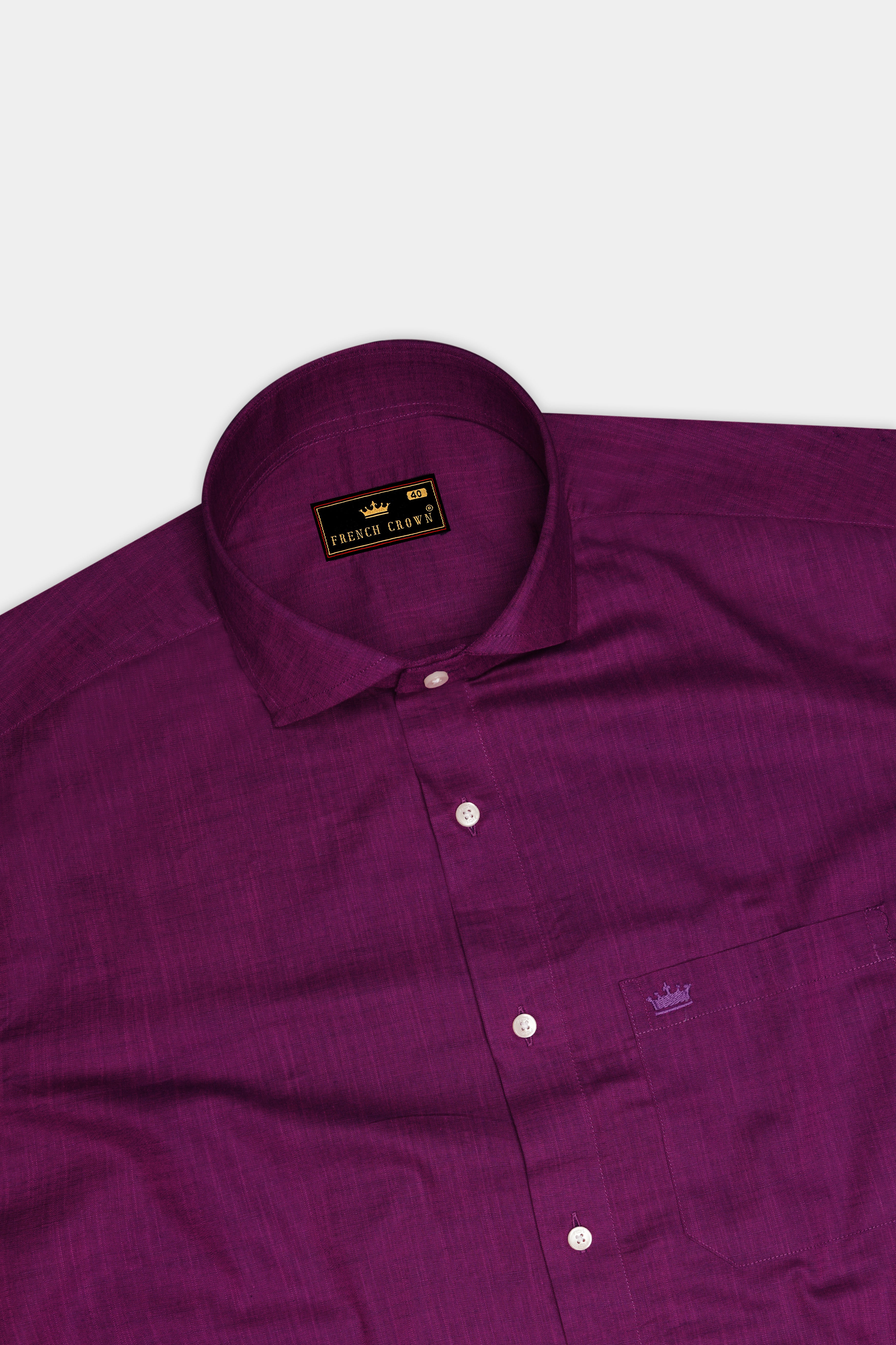 Hibiscus Purple Chambray Shirt