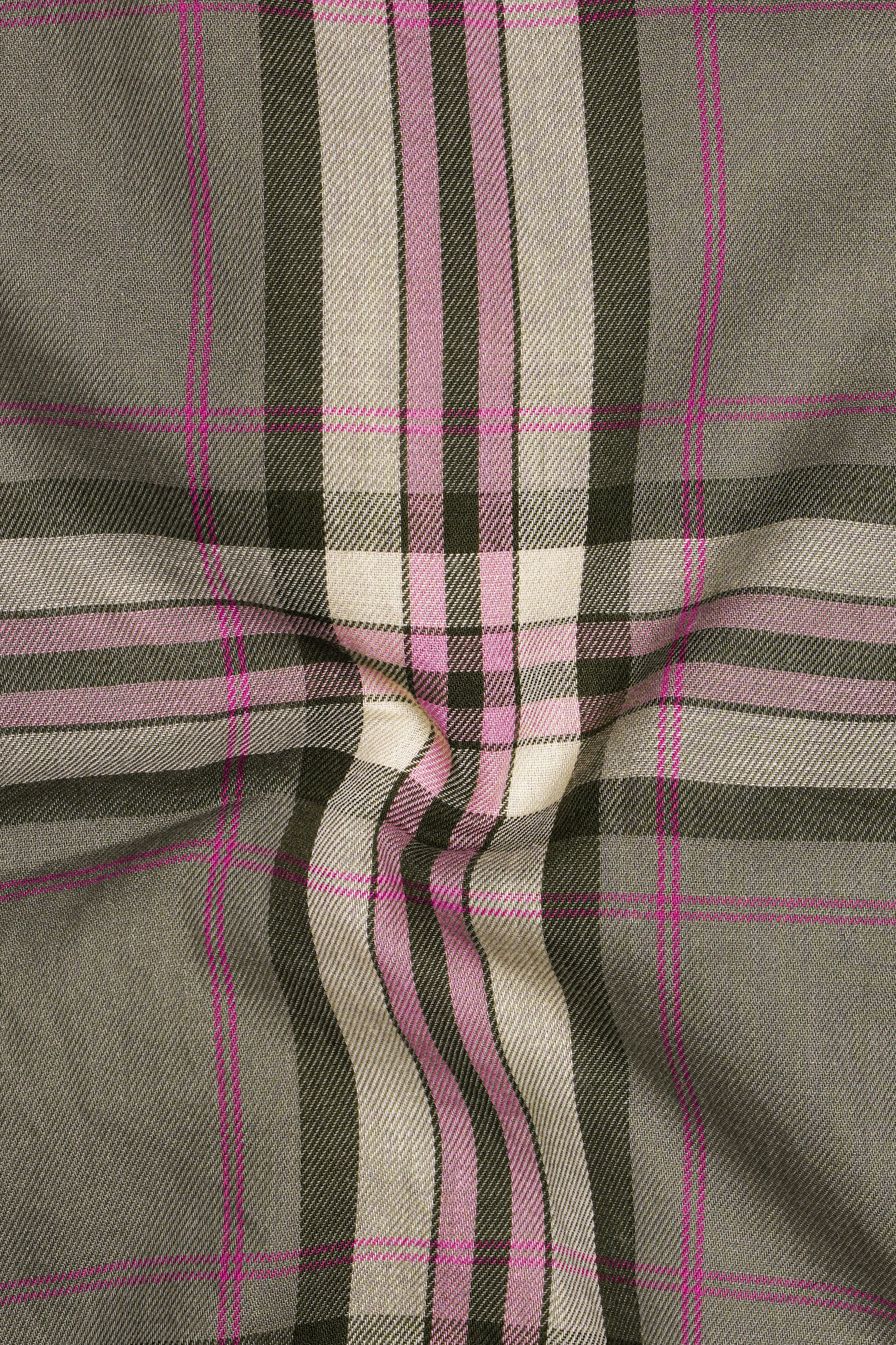 Hurricane Gray Twill Plaid Premium Cotton Shirt