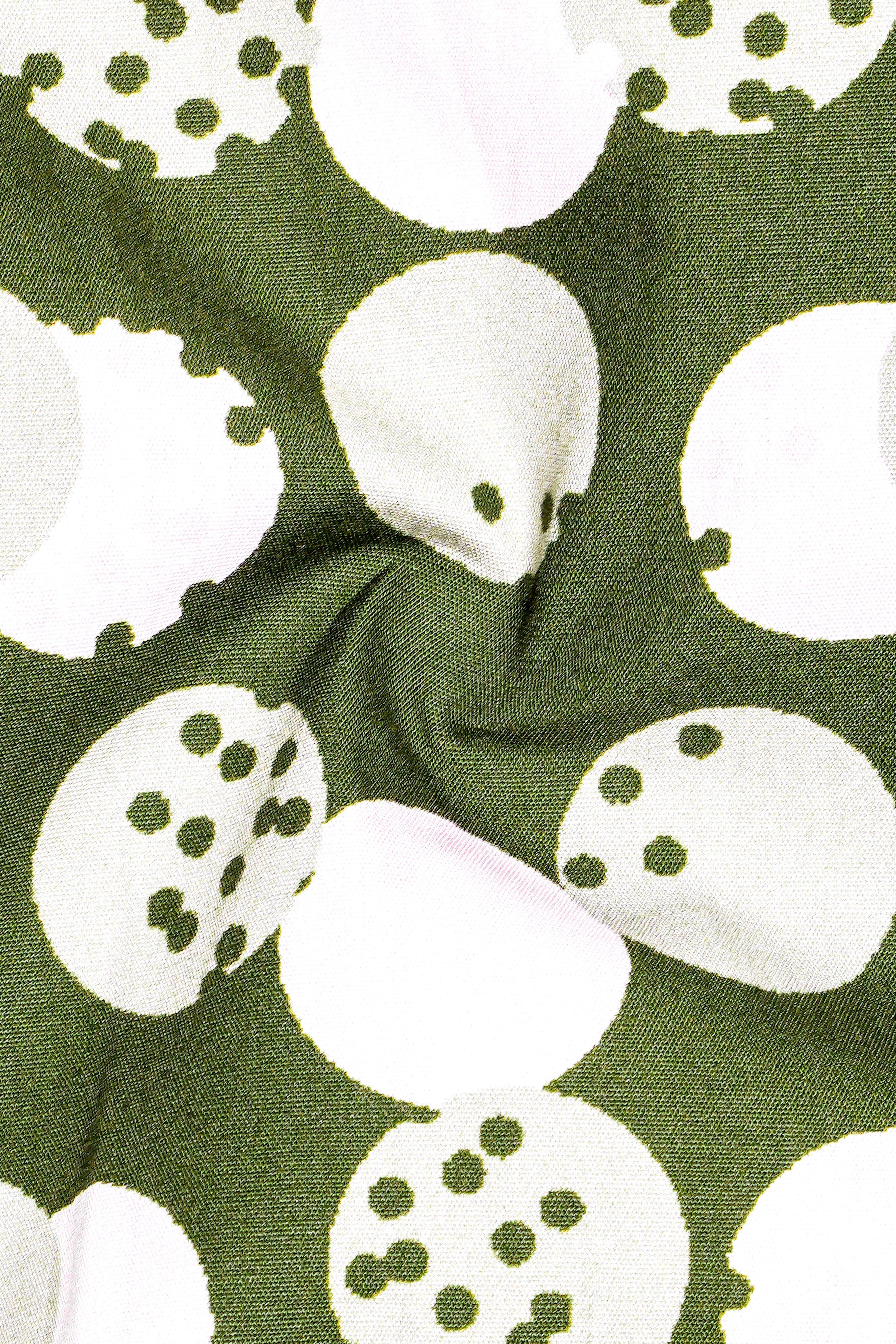 Rifle Green Polka Dots Kurta Shirt