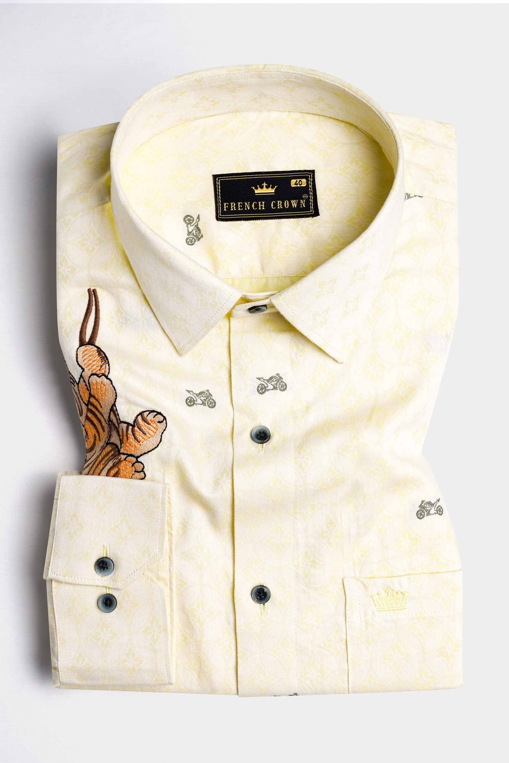Oasis Cream and Cubs Patchwork Jacquard Textured Premium Giza Cotton Designer Shirt 7712-GR-E175-38, 7712-GR-E175-H-38, 7712-GR-E175-39, 7712-GR-E175-H-39, 7712-GR-E175-40, 7712-GR-E175-H-40, 7712-GR-E175-42, 7712-GR-E175-H-42, 7712-GR-E175-44, 7712-GR-E175-H-44, 7712-GR-E175-46, 7712-GR-E175-H-46, 7712-GR-E175-48, 7712-GR-E175-H-48, 7712-GR-E175-50, 7712-GR-E175-H-50, 7712-GR-E175-52, 7712-GR-E175-H-52