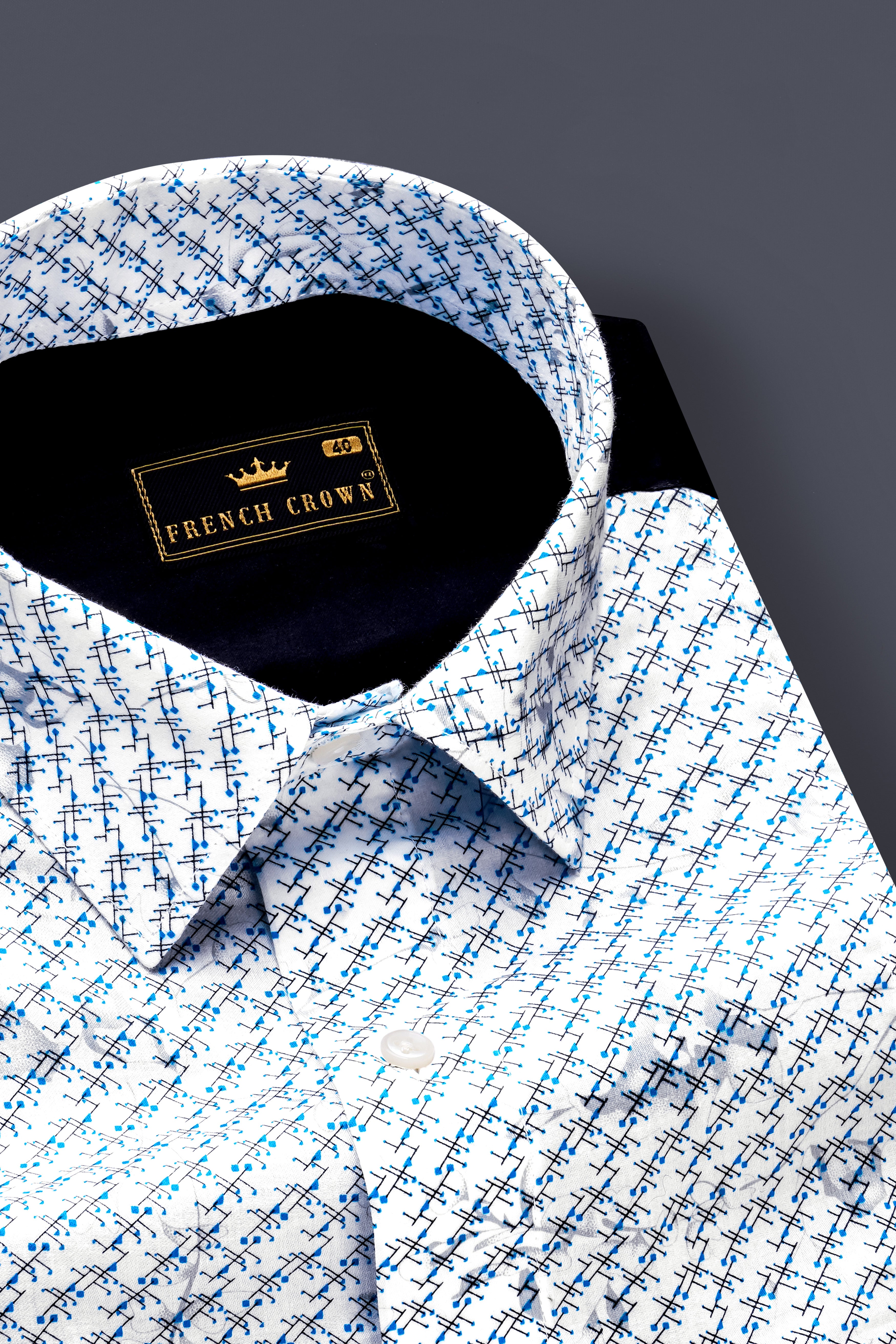 Acapulco Green with Jade Black Super Soft Premium Cotton Designer Shirt