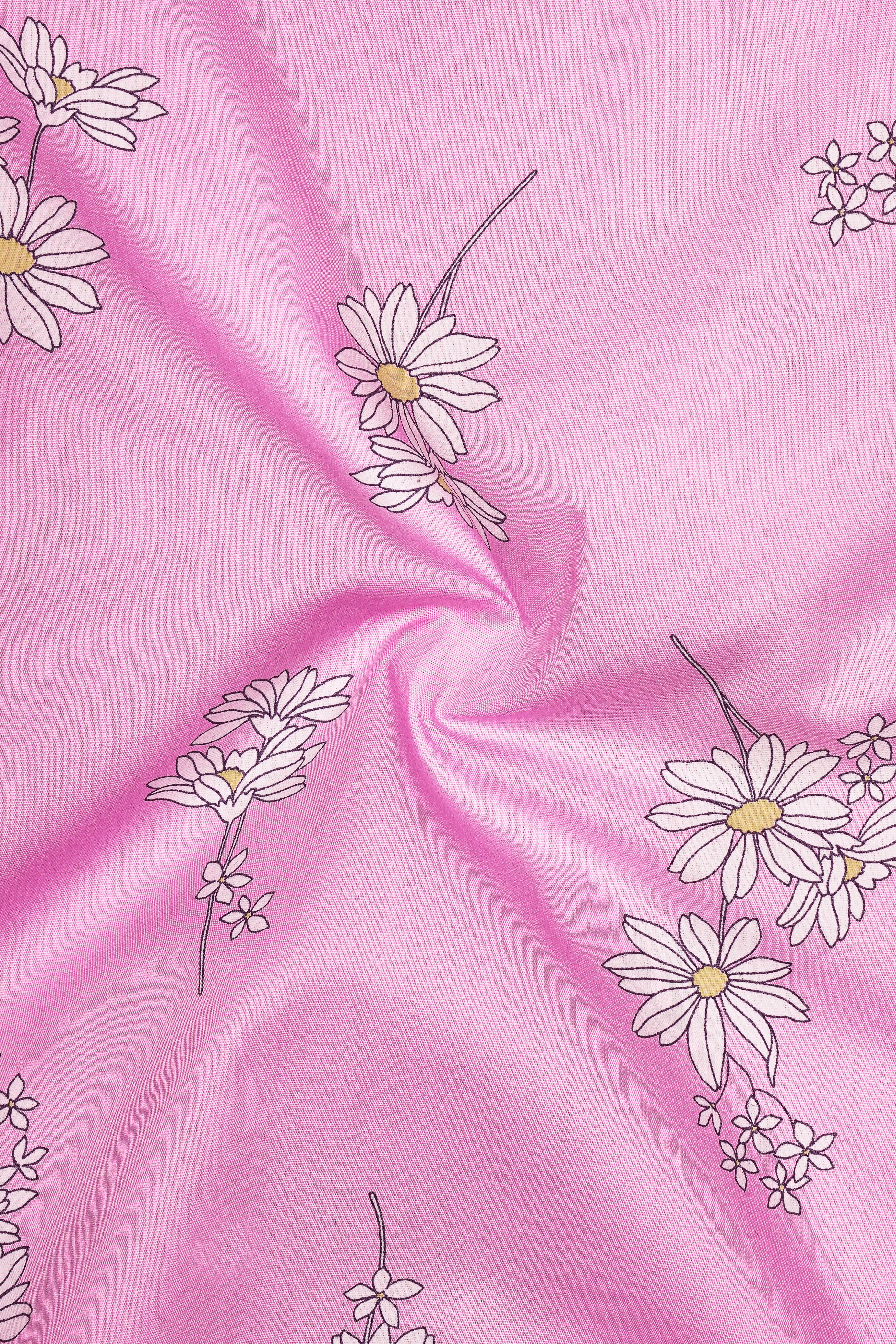 Chantilly Pink Floral Printed Premium Cotton Shirt